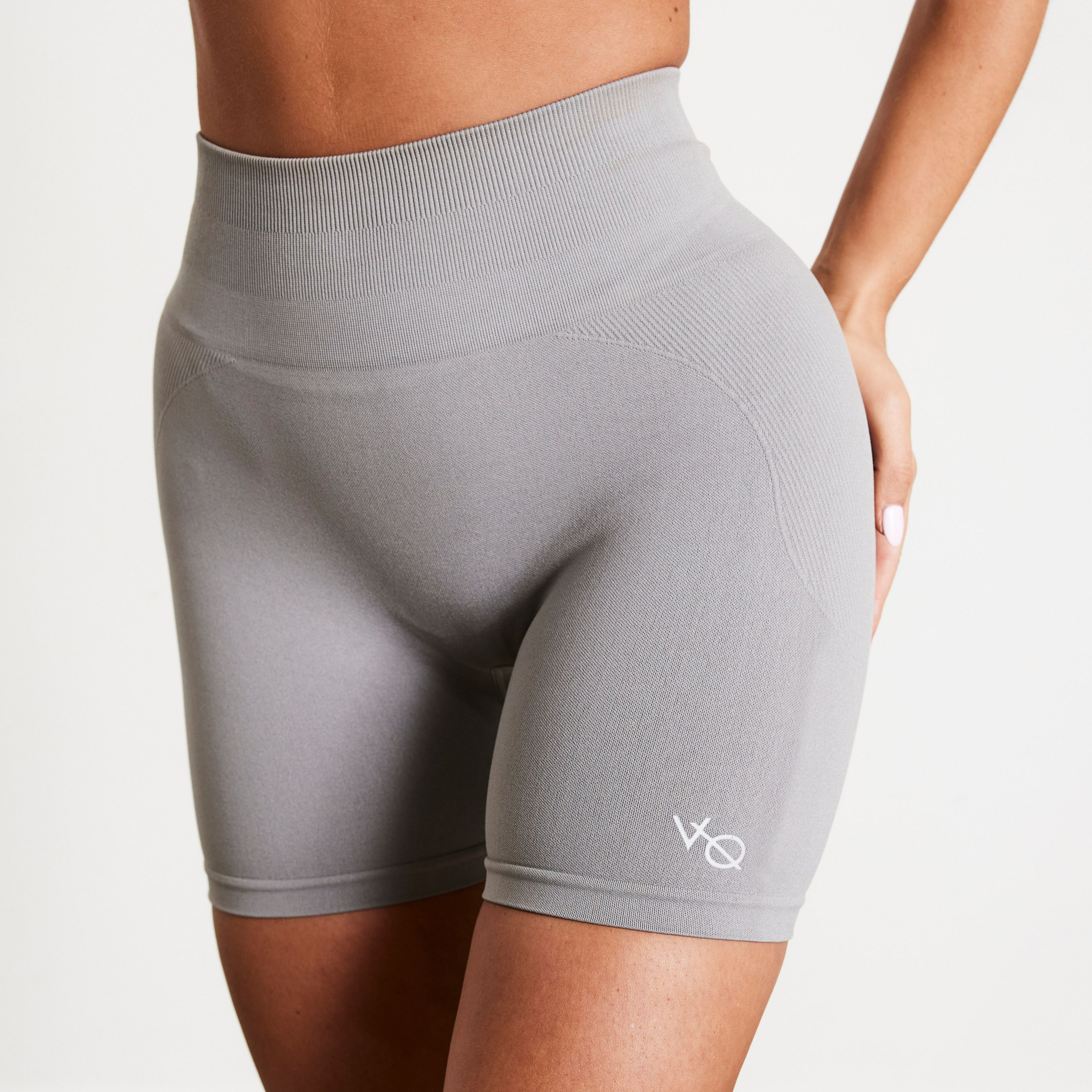 Vanquish Elevate Seamless Scrunch Smoke Grey Shorts
