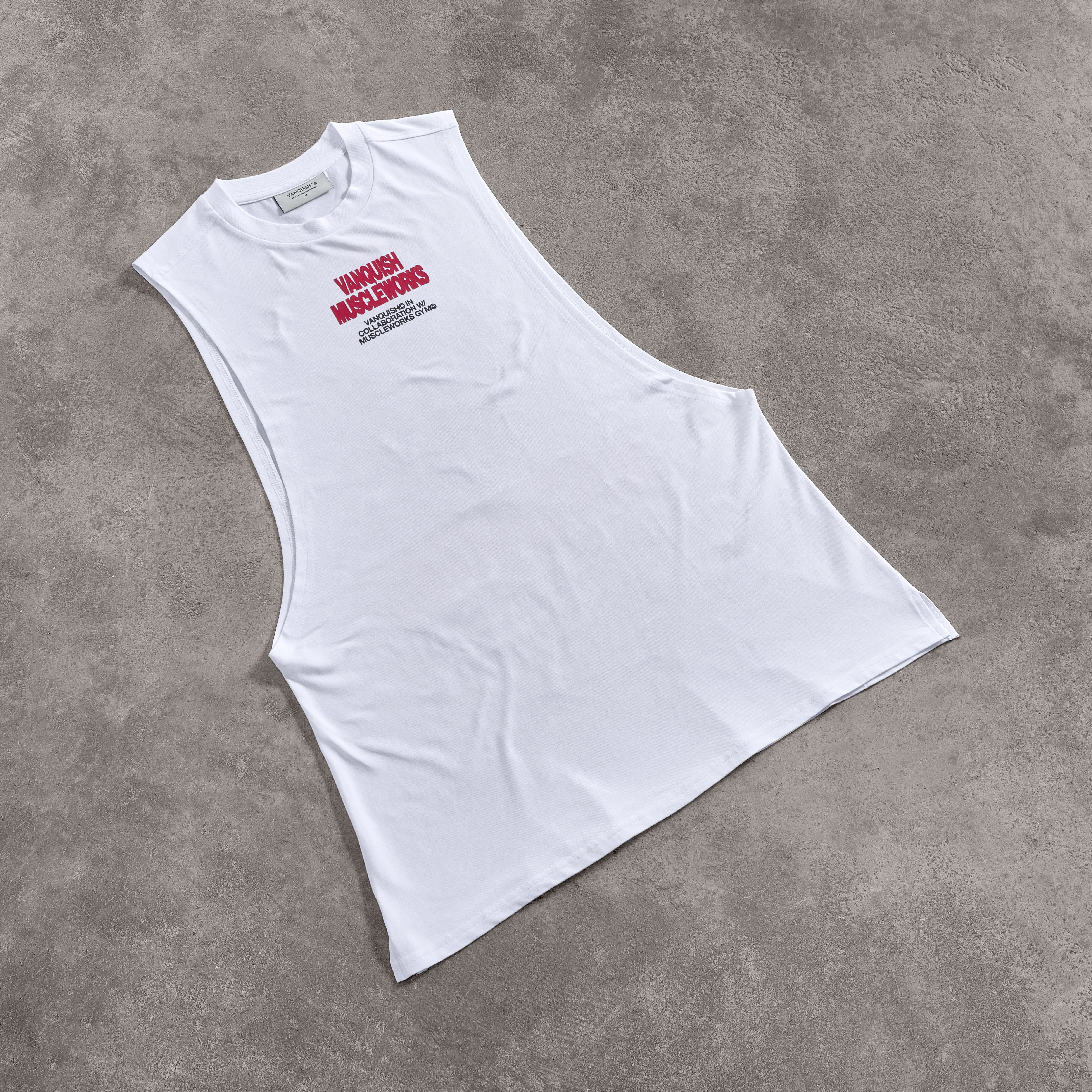 Vanquish x Muscleworks White Sleeveless T-Shirt