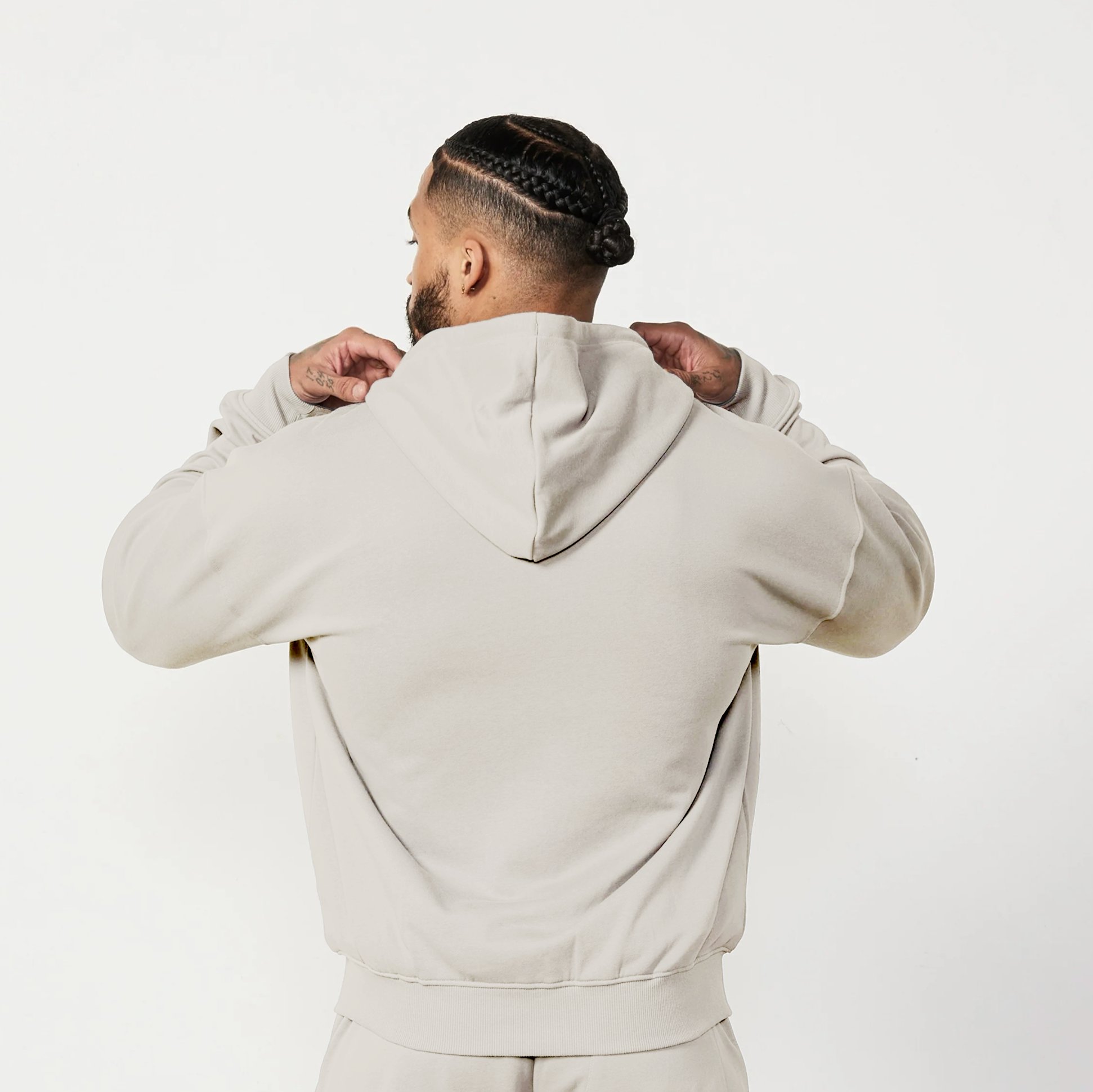 Vanquish Essential Stone Oversized Full Zip Hoodie