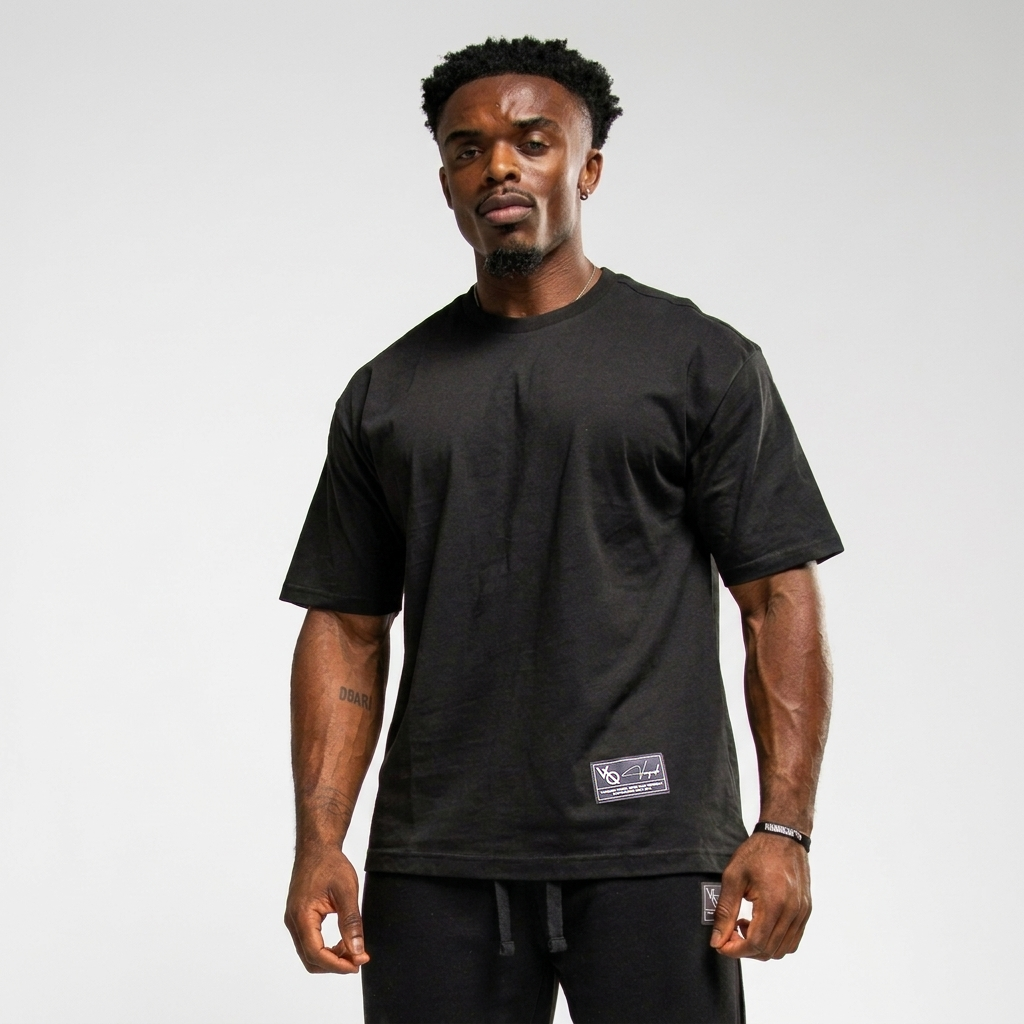 BADGE BLACK HEAVYWEIGHT OVERSIZED T SHIRT