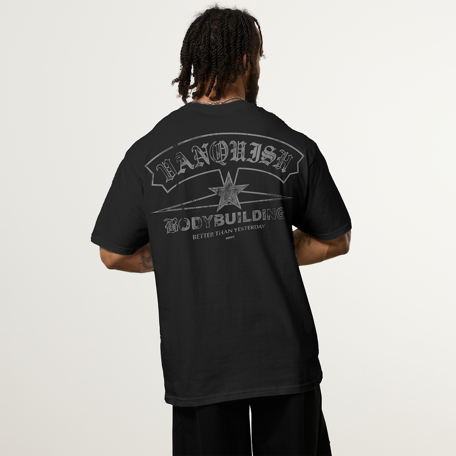 REVOLVE CALI BANNER GRUNGE BLACK OVERSIZED TEE