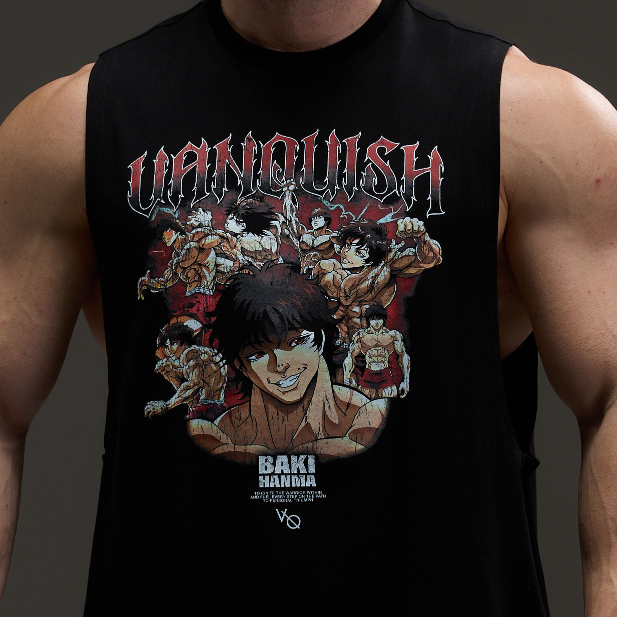 VQ x Baki: Black Baki Sleeveless T Shirt