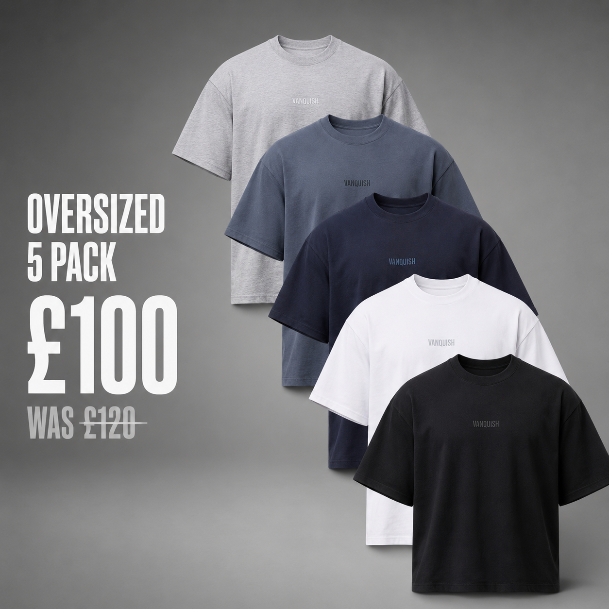 Evolve Multi Oversized T Shirt - 5 Pack