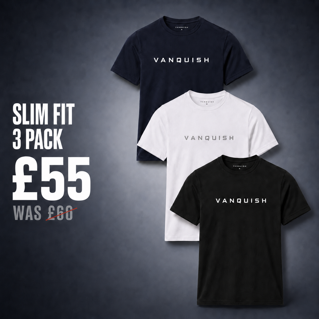 Origin Multi Slim Fit T Shirt - 3 Pack