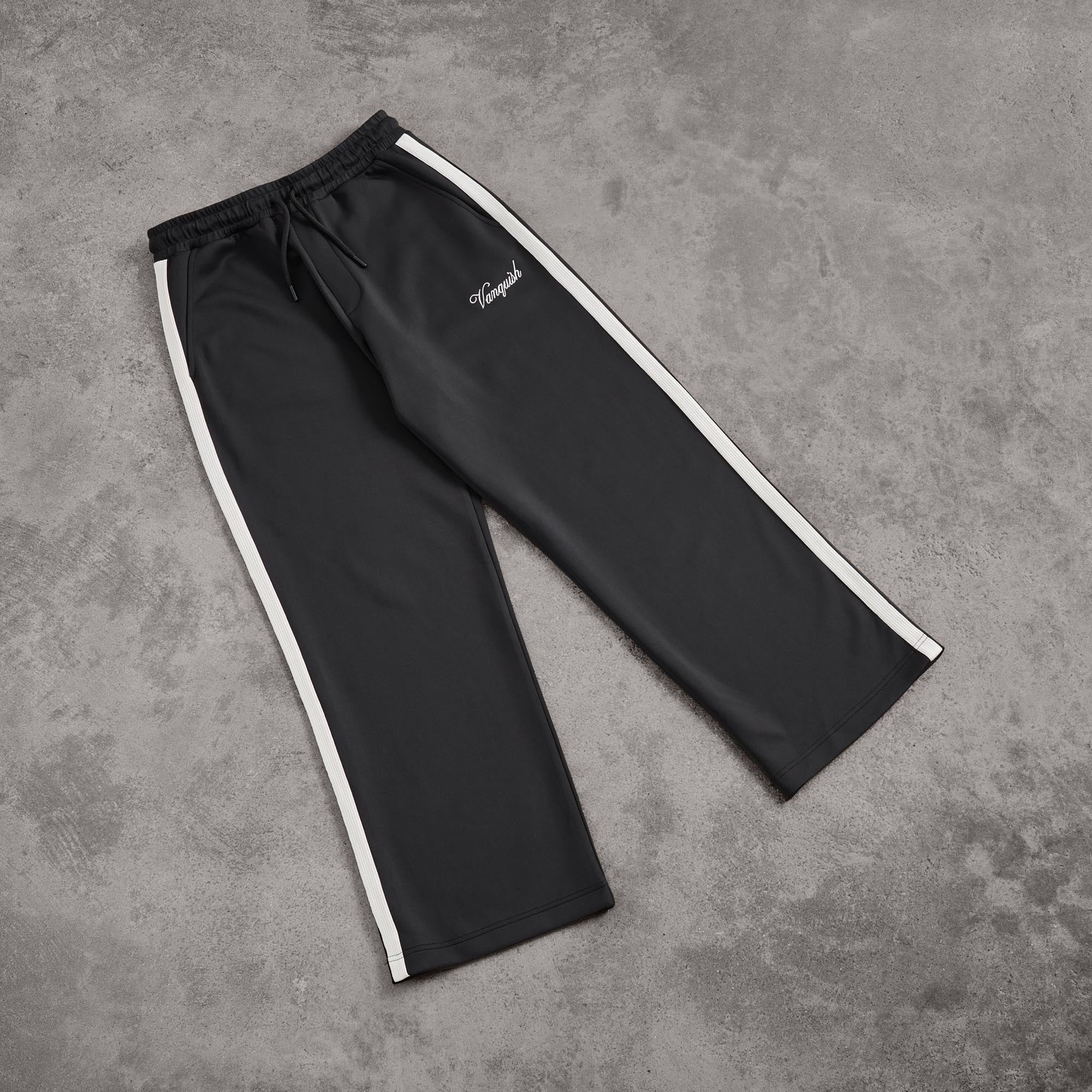 Vanquish Off Season Black Straight Leg Track Pants