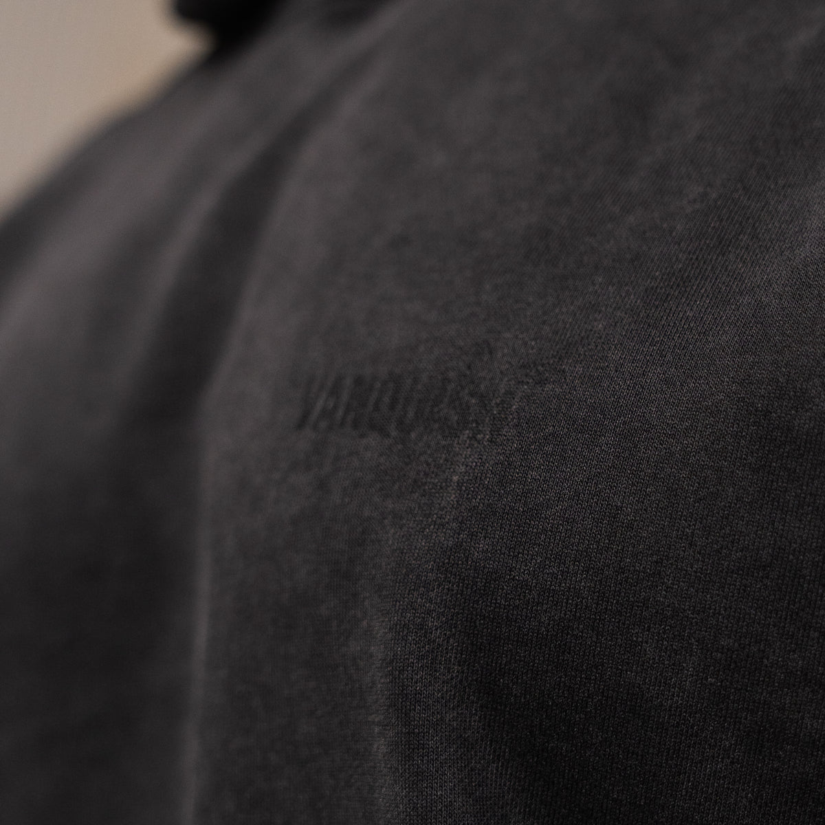WASHED BLACK OVERSIZED PULLOVER HOODIE