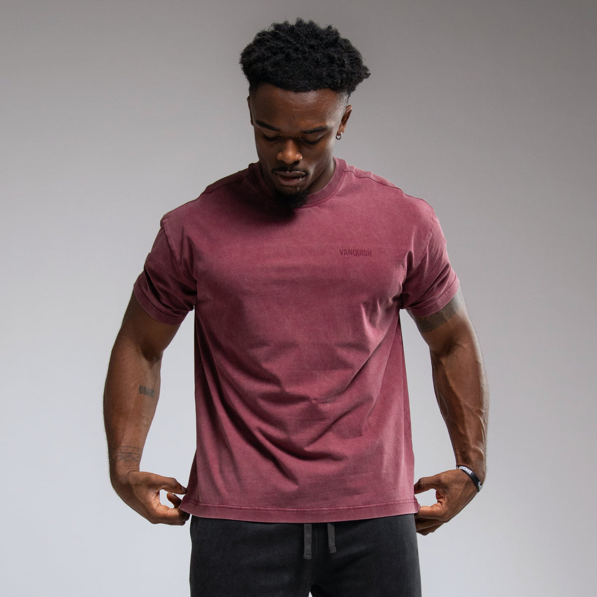 WASHED RED OVERSIZED T SHIRT