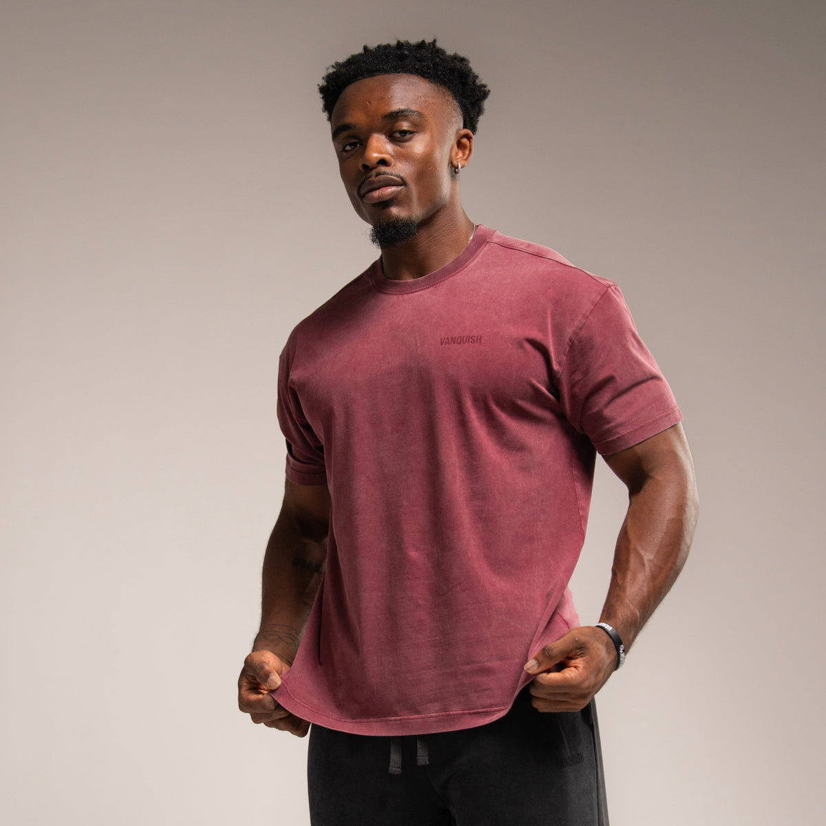 WASHED RED OVERSIZED T SHIRT