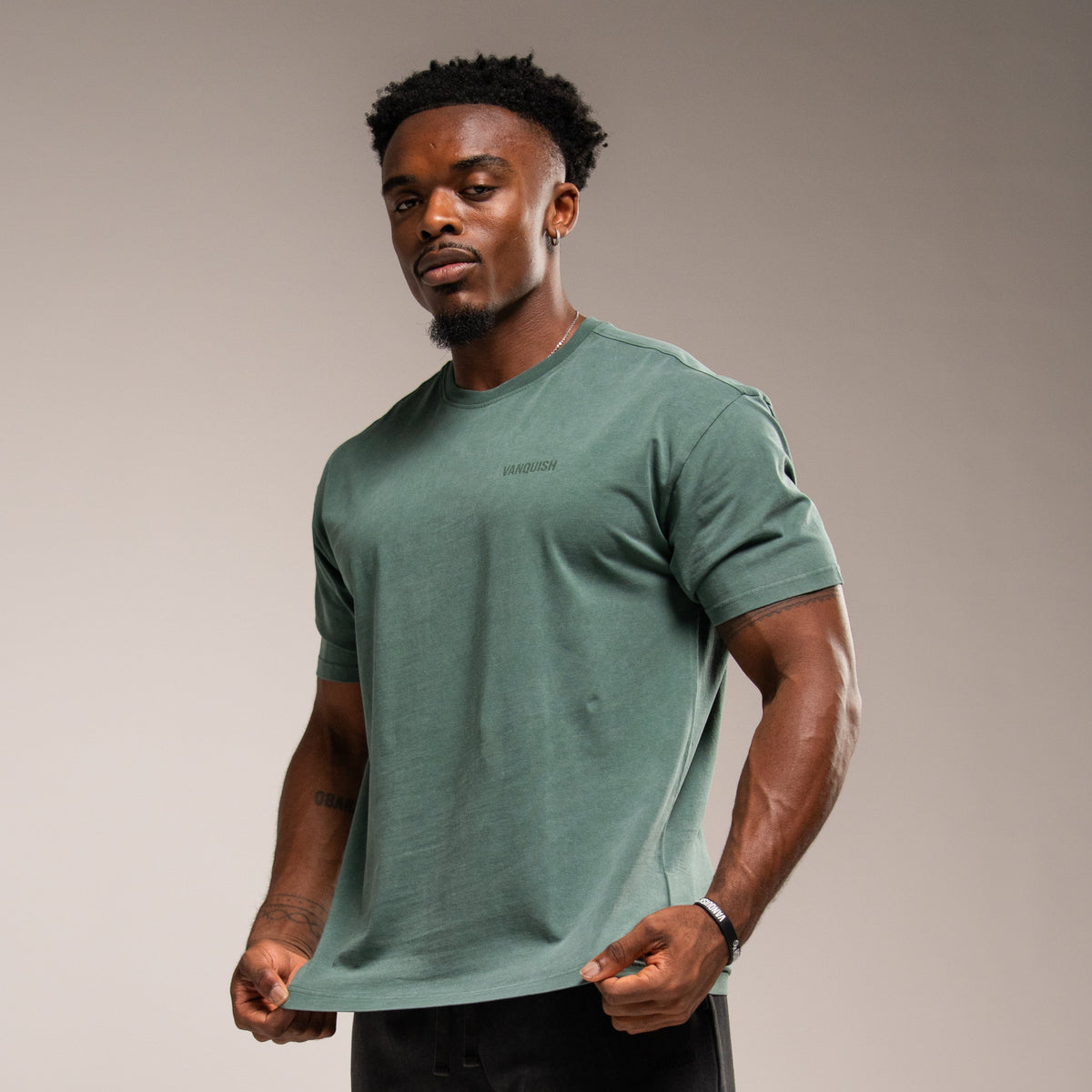 WASHED GREEN OVERSIZED T SHIRT