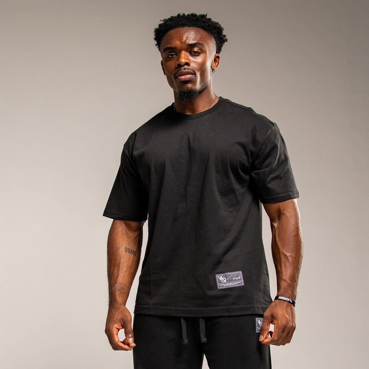 BADGE BLACK HEAVYWEIGHT OVERSIZED T SHIRT