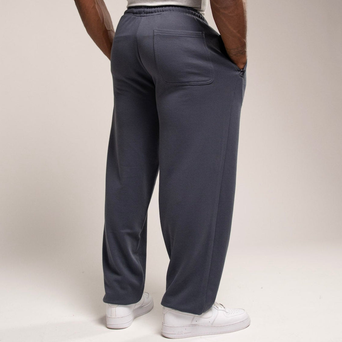 EVOLVE DARK GREY OVERSIZED CUFFED SWEATPANTS