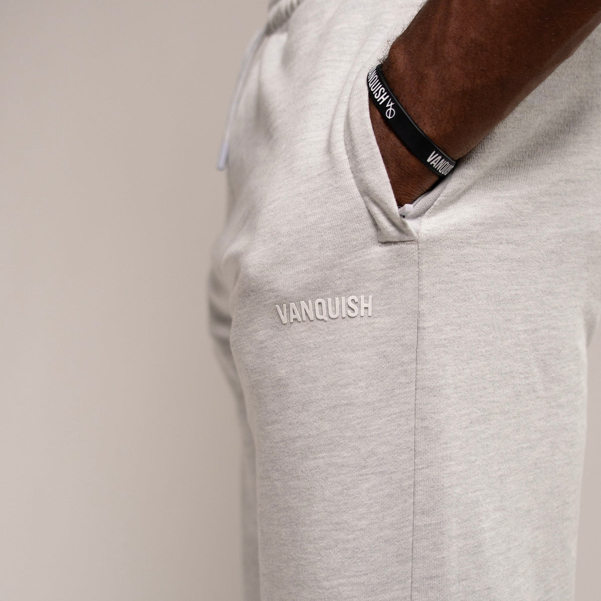 EVOLVE LIGHT GREY MARL OVERSIZED CUFFED SWEATPANTS