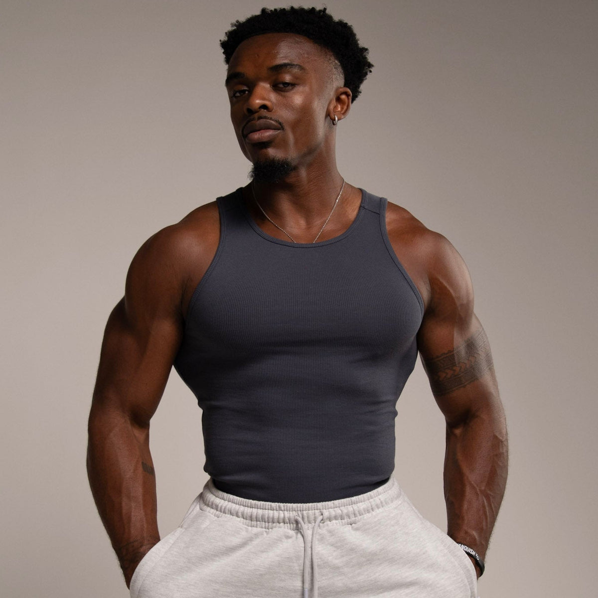 EVOLVE 3PK WHITE BLACK DARK GREY SLIM FIT VEST