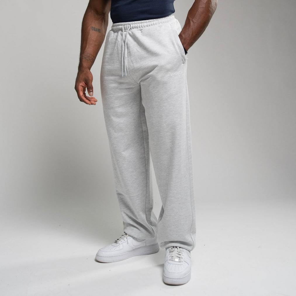 EVOLVE LIGHT GREY MARL OVERSIZED CUFFED SWEATPANTS