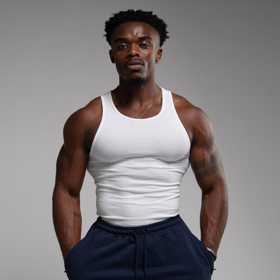 EVOLVE 3PK WHITE BLACK DARK GREY SLIM FIT VEST