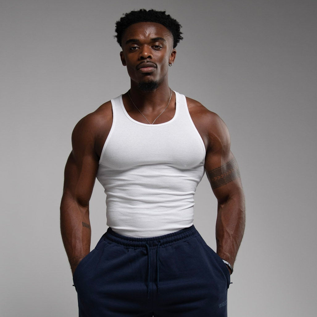 EVOLVE 3PK MULTI NAVY WHITE LIGHT GREY SLIM FIT VEST