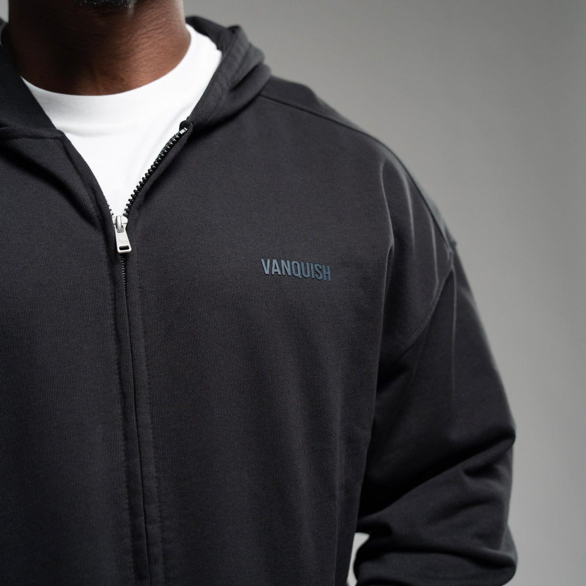EVOLVE BLACK OVERSIZED FULL ZIP HOODIE