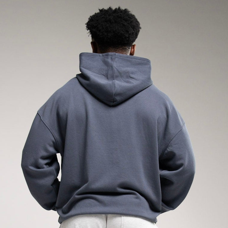 EVOLVE DARK GREY OVERSIZED FULL ZIP HOODIE