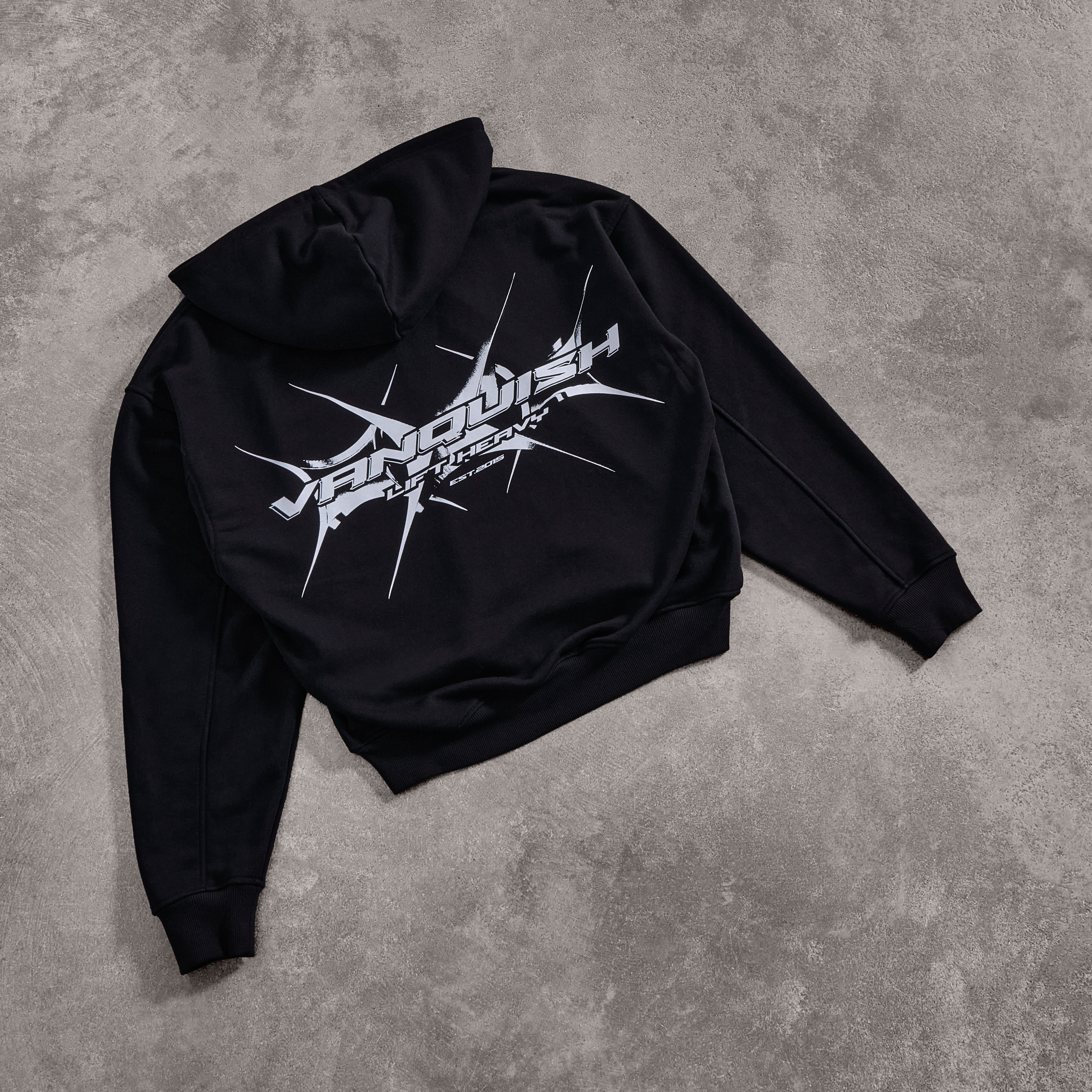 Vanquish x DT Lift Heavy Black Oversized Full Zip Hoodie
