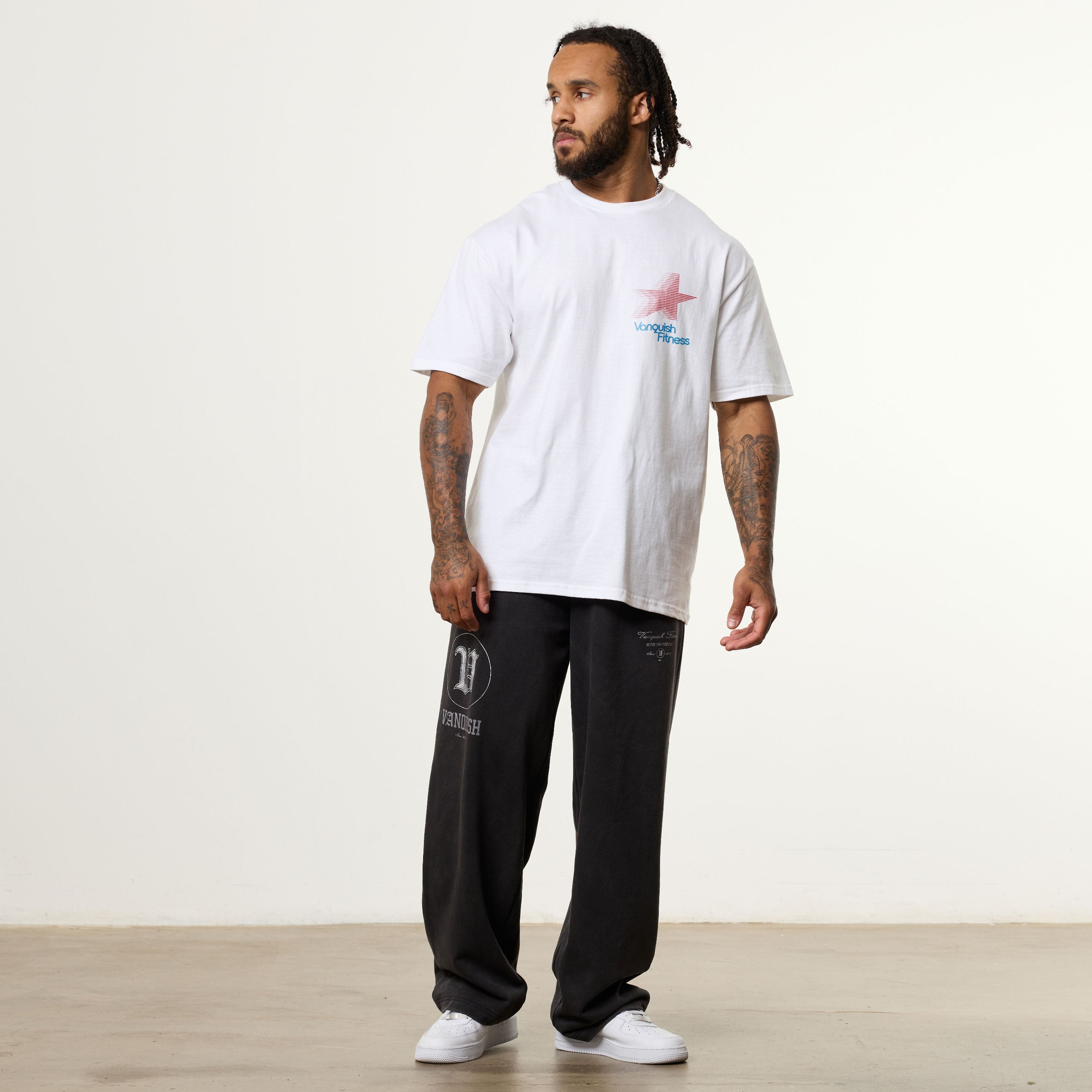 REVOLVE DUAL STAR WHITE OVERSIZED TEE