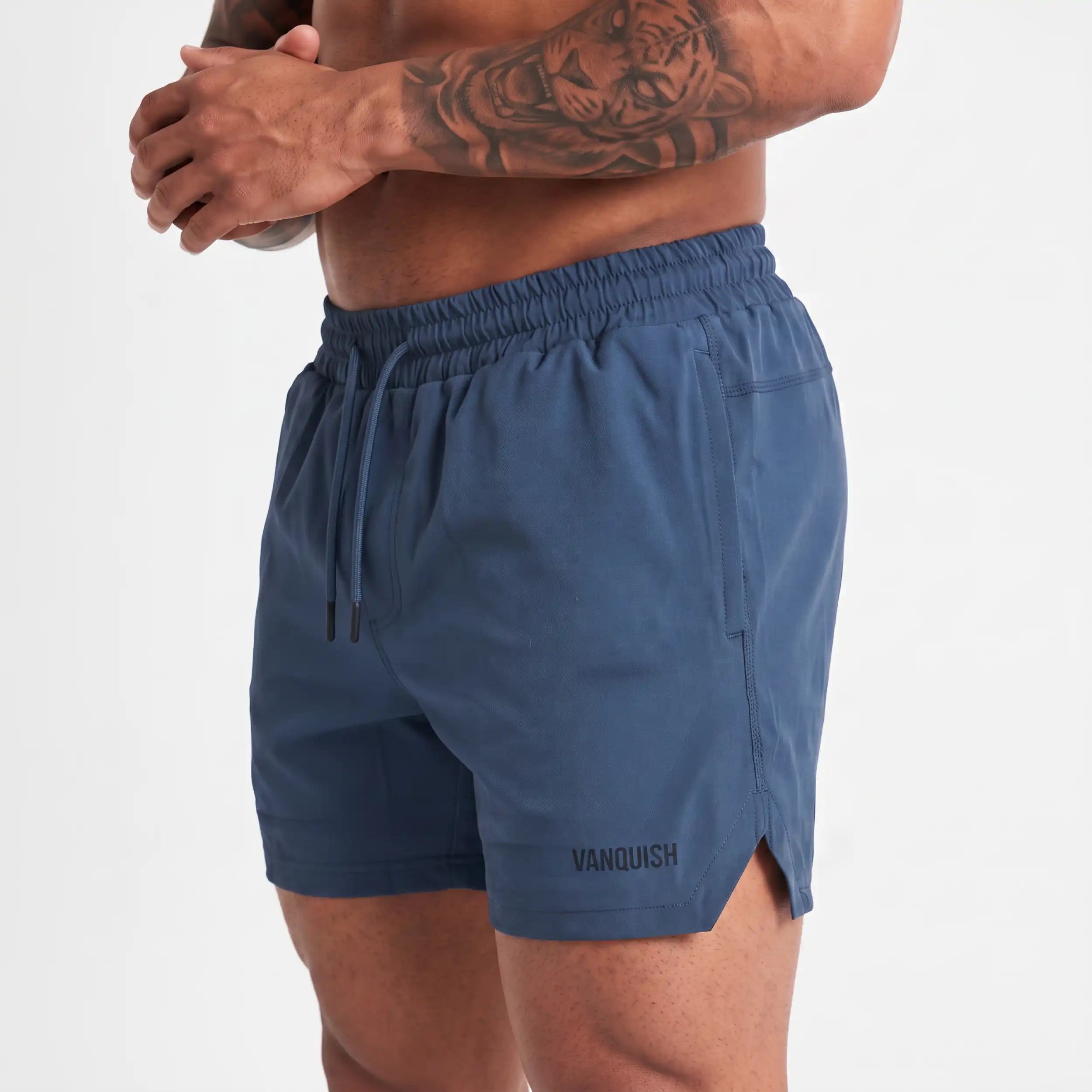 EVOLVE BLUE GREY 4" PERFORMANCE SHORT