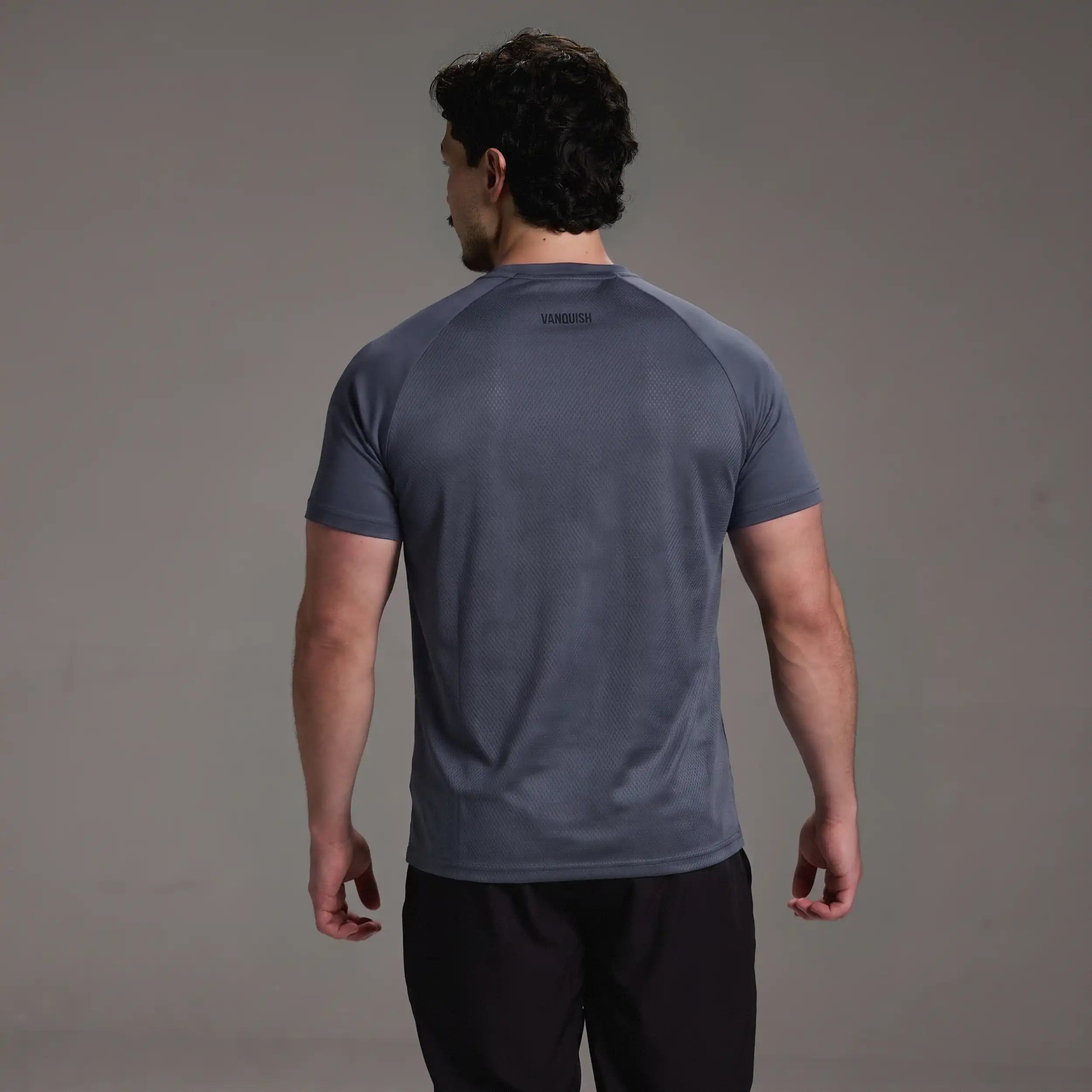 EVOLVE DARK GREY SLIM FIT PERFORMANCE T SHIRT