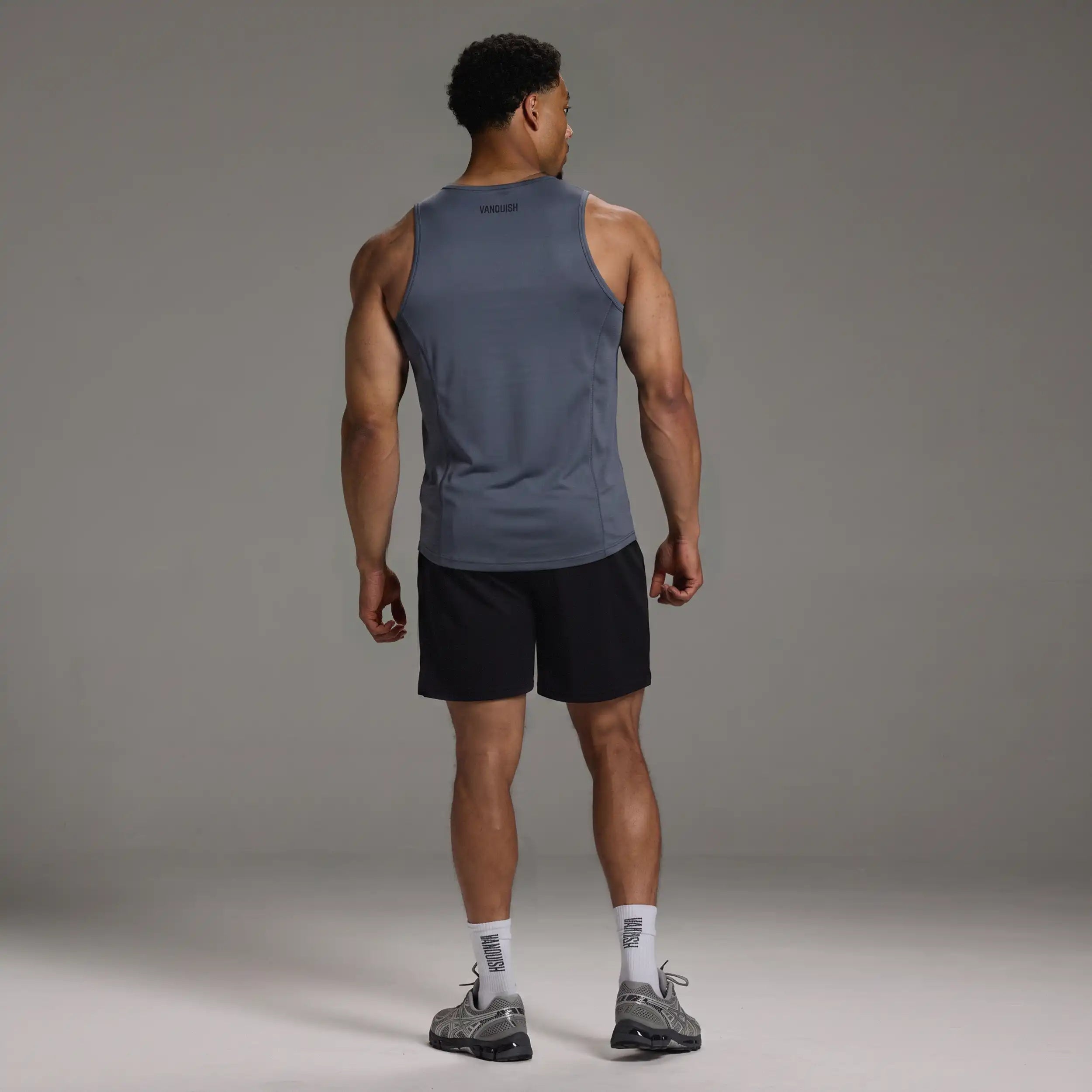 EVOLVE DARK GREY SLIM FIT PERFORMANCE TANK