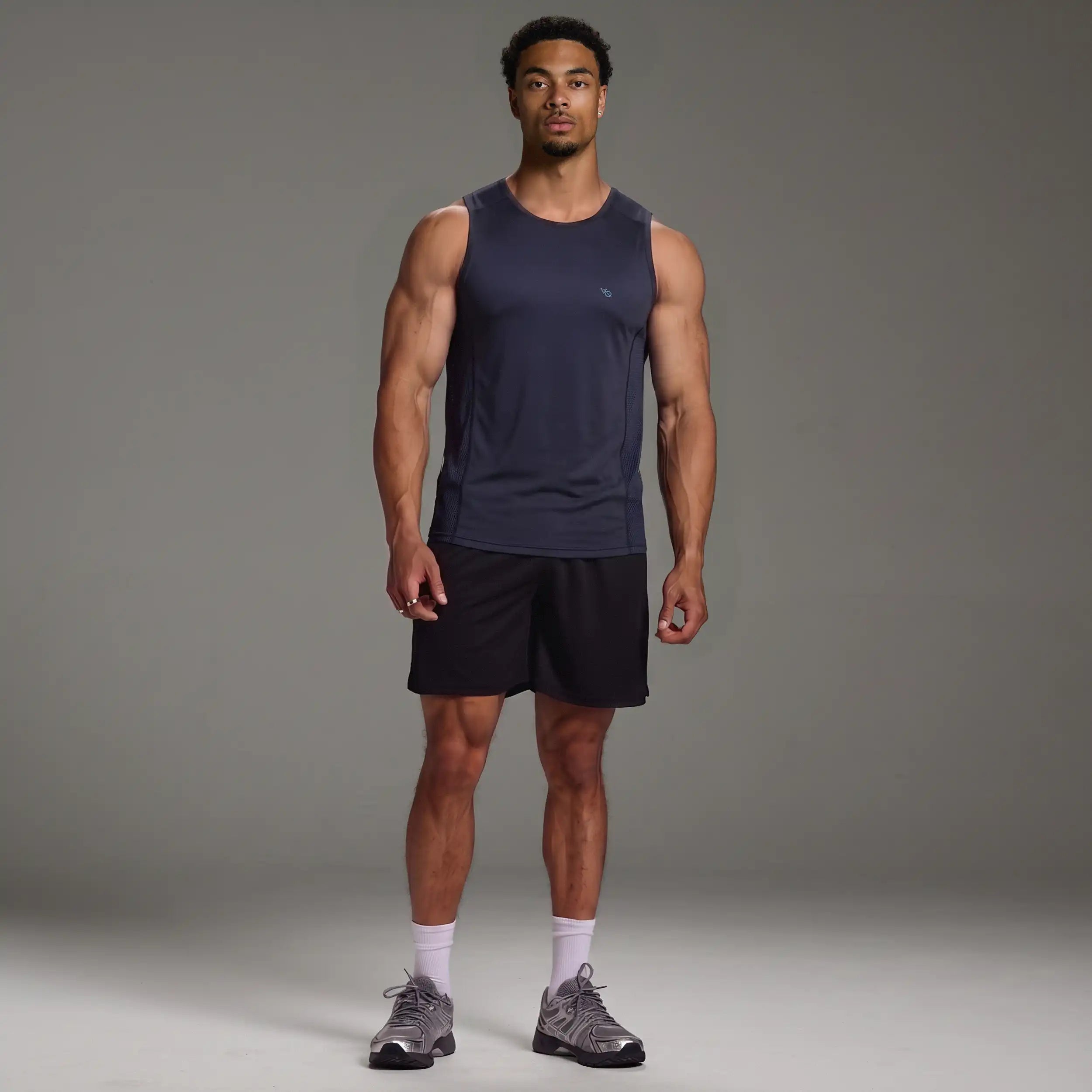EVOLVE NAVY SLIM FIT PERFORMANCE TANK