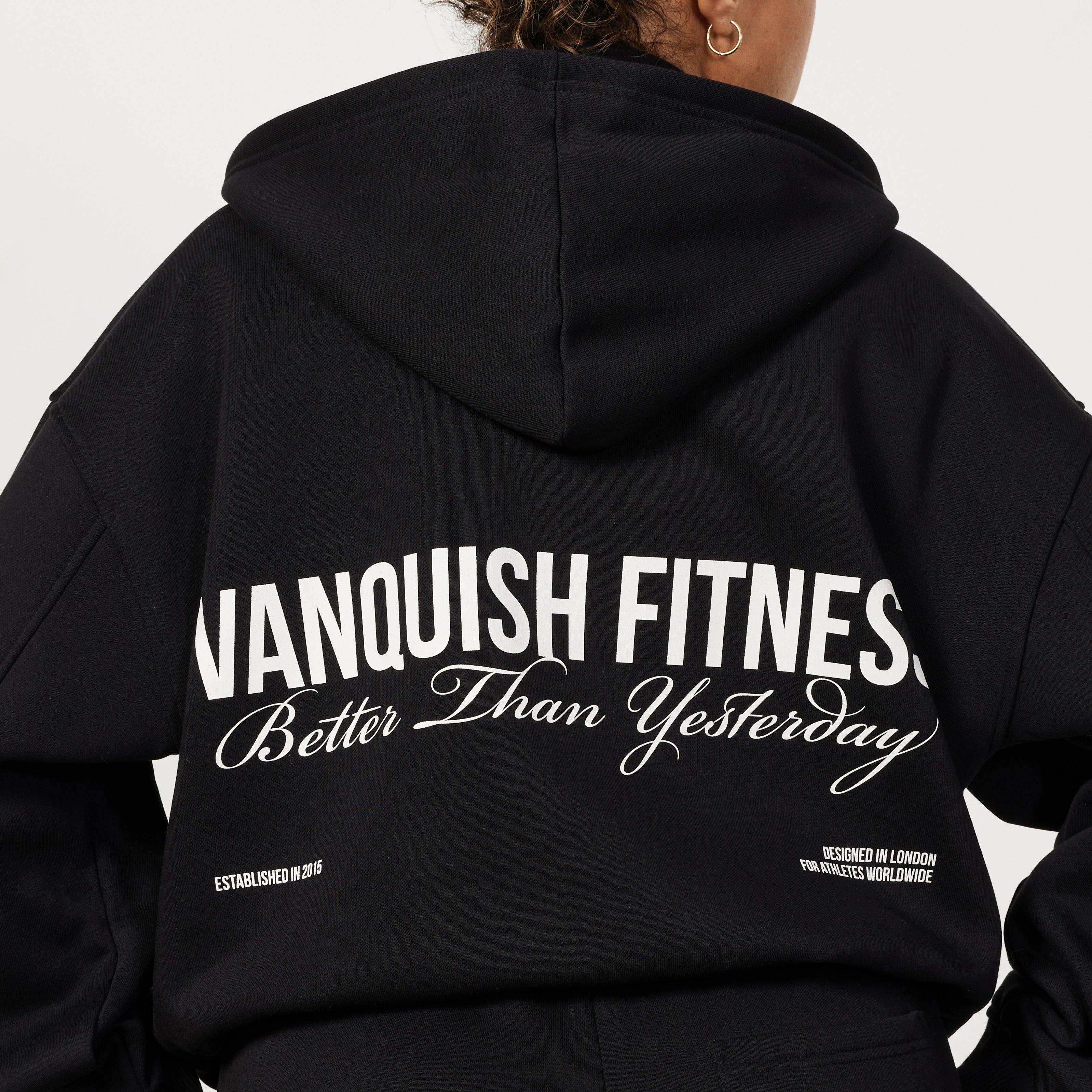 Vanquish Rejuvenate Black Oversized Full Zip Hoodie
