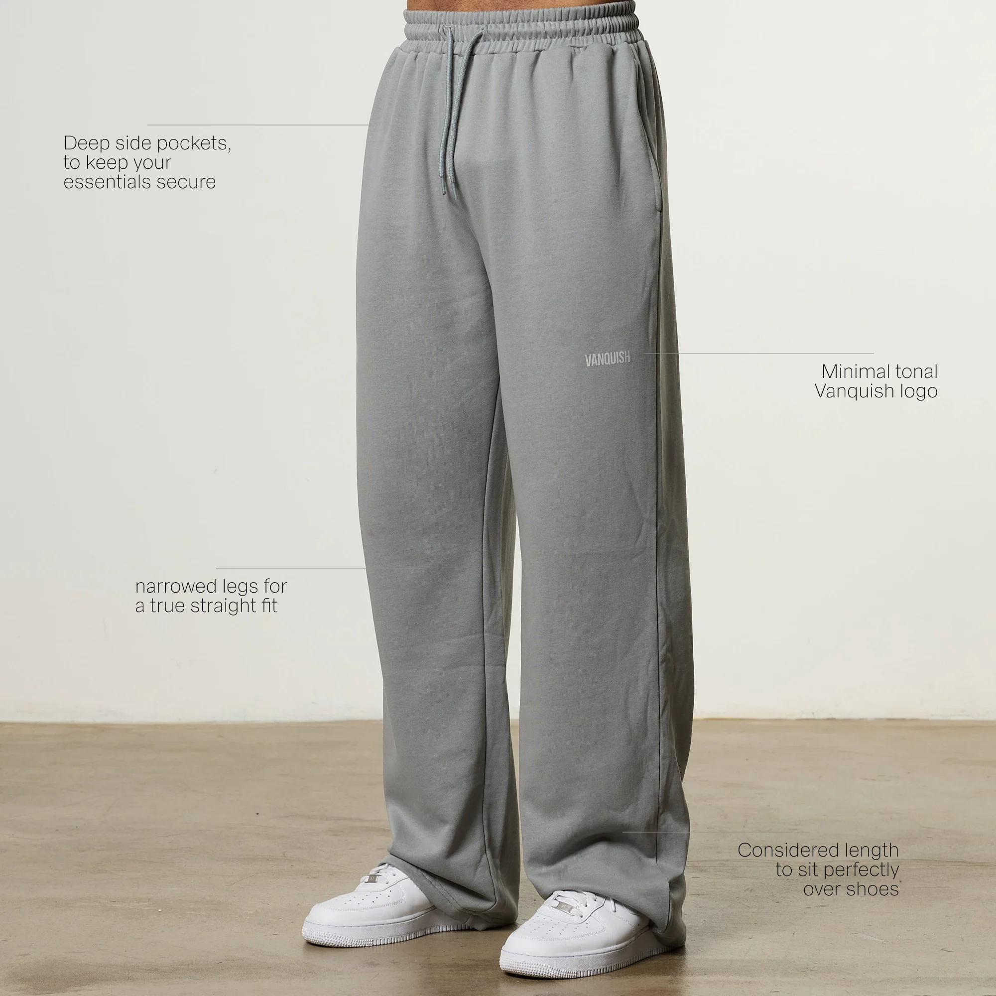 Vanquish Essential V2 Steel Grey Straight Leg Sweatpants