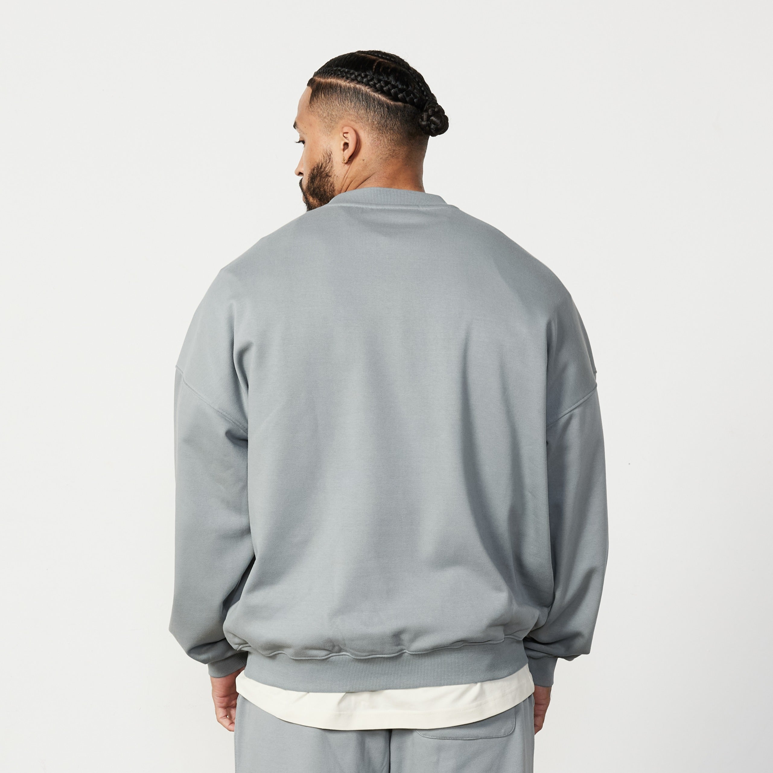 Vanquish Essential Steel Grey Oversized Sweatshirt