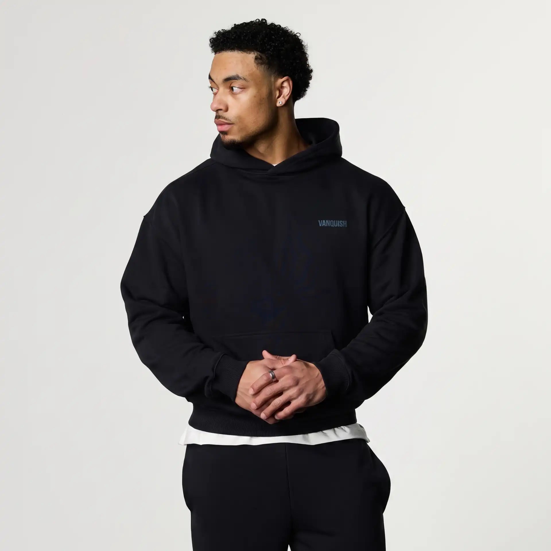 Evolve Black Oversized Pullover Hoodie