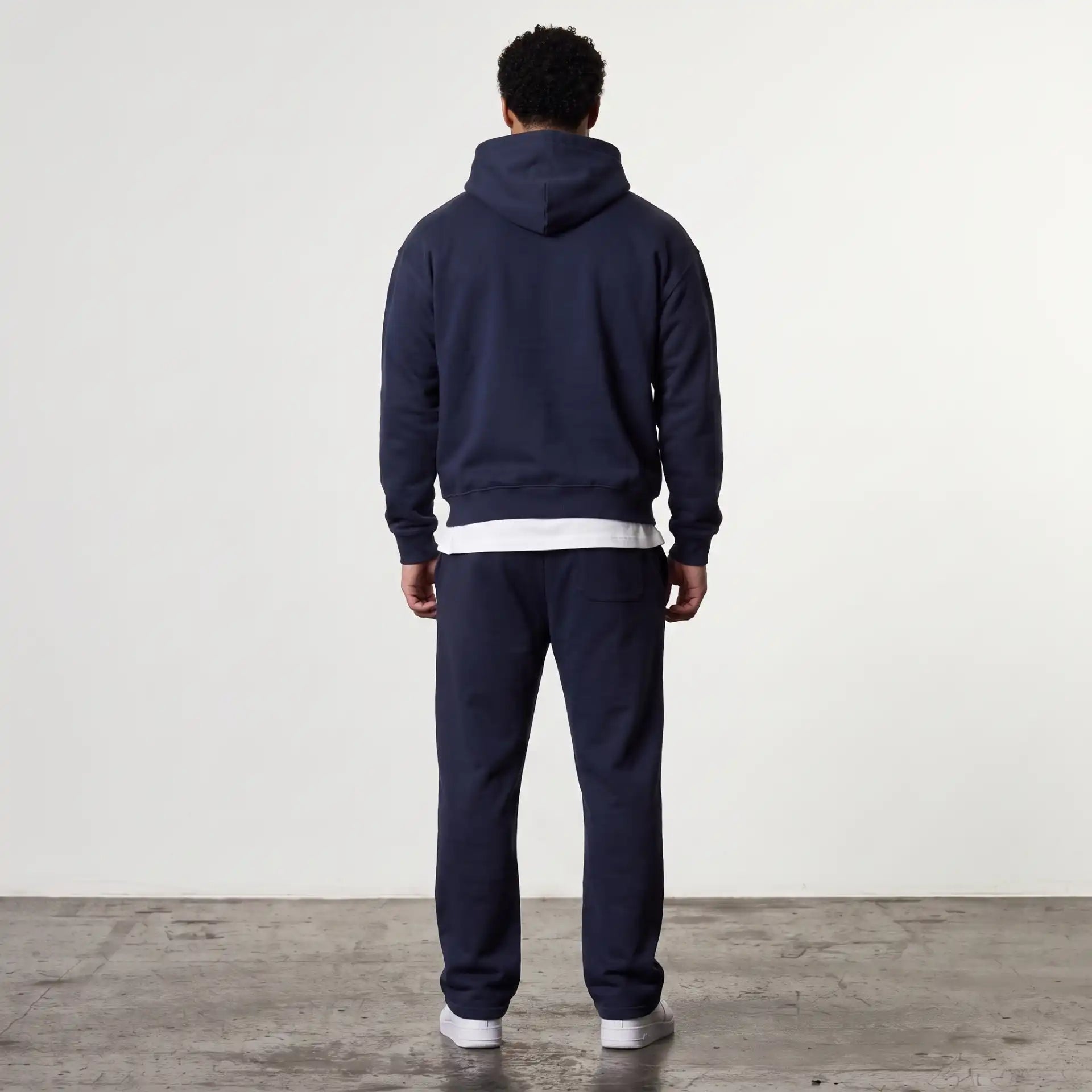 EVOLVE NAVY OVERSIZED PULLOVER HOODIE