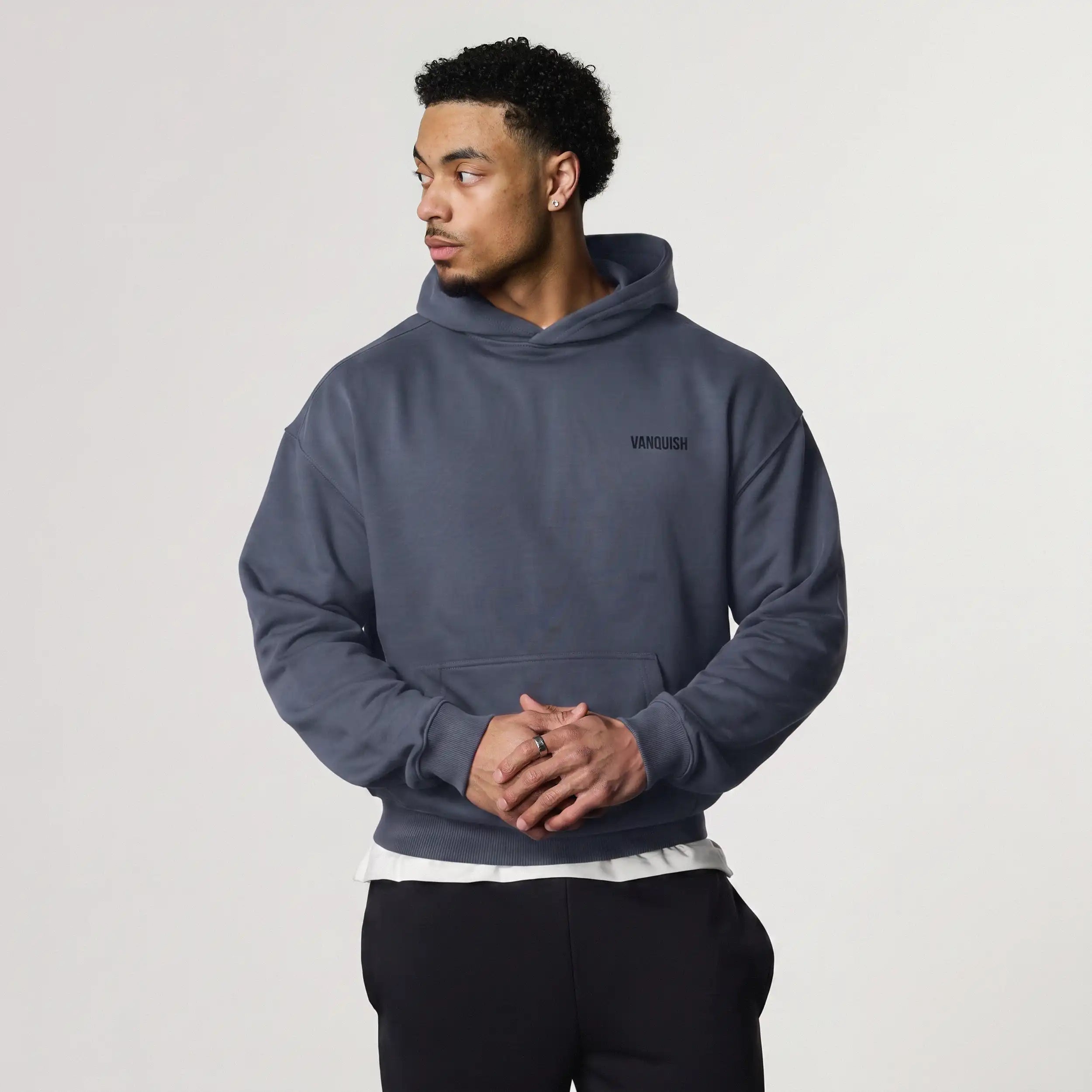 Evolve Dark Grey Oversized Pullover Hoodie
