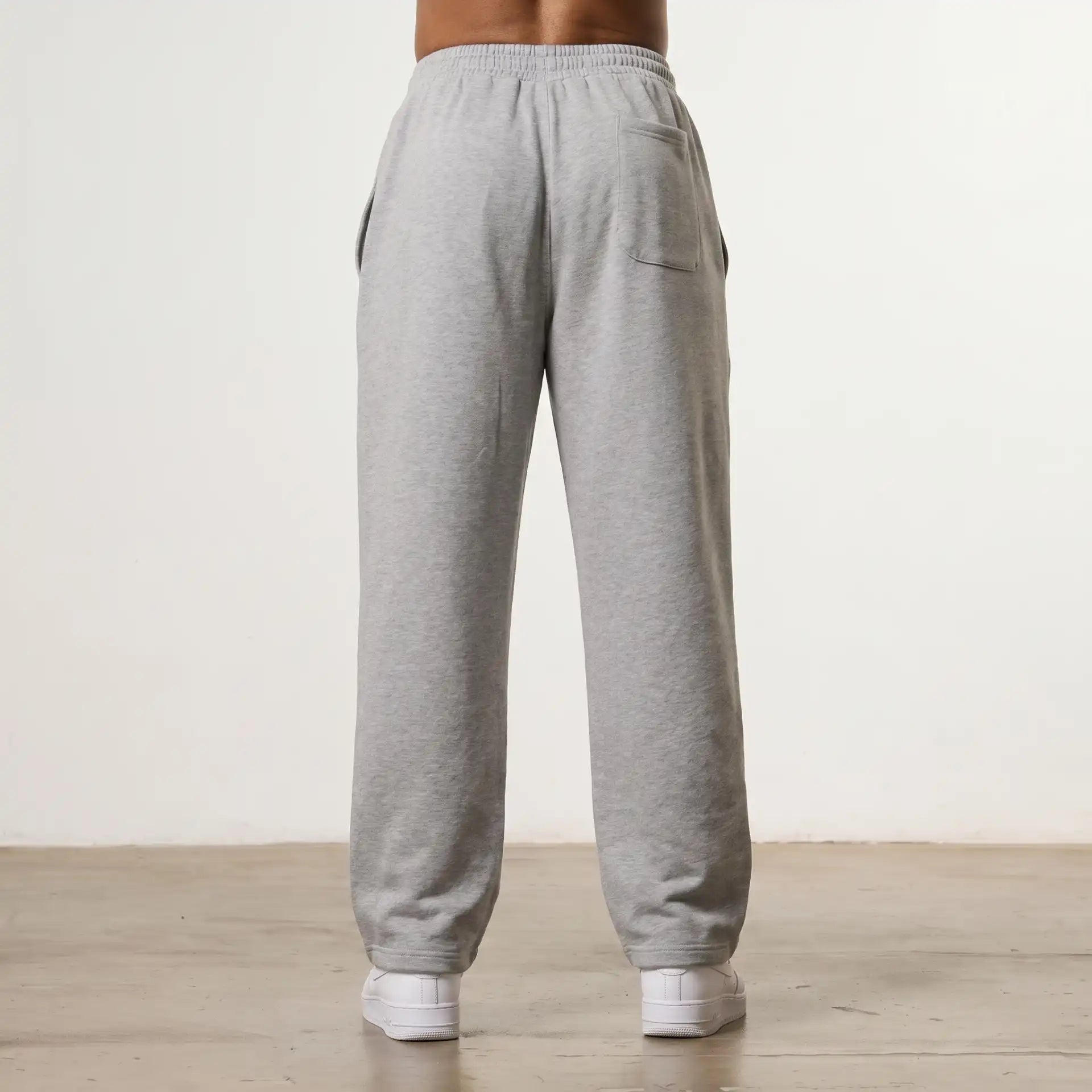 EVOLVE LIGHT GREY MARL STRAIGHT LEG SWEATPANTS