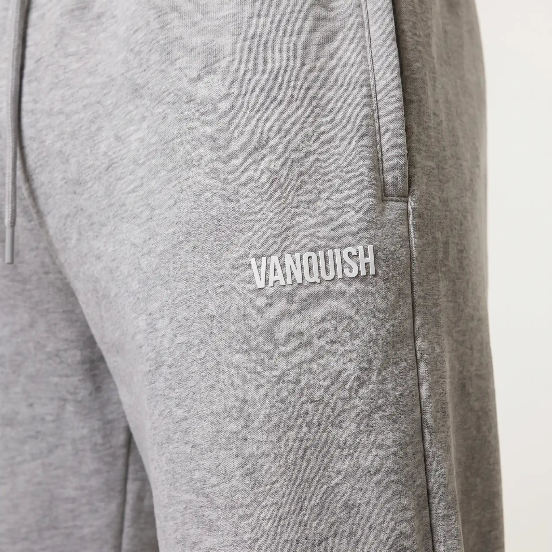 EVOLVE LIGHT GREY MARL STRAIGHT LEG SWEATPANTS