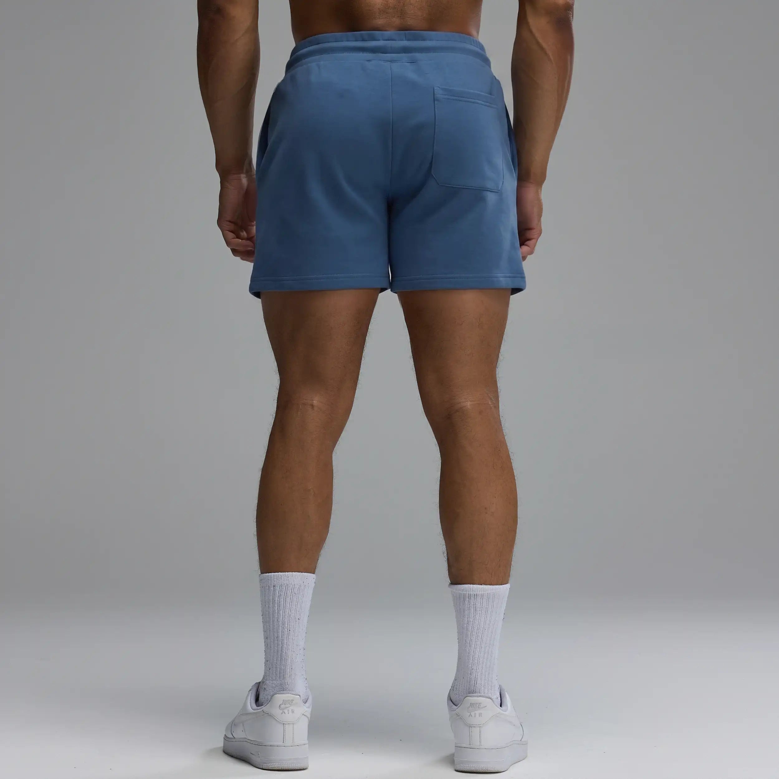 VANQUISH EVOLVE BLUE GREY REGULAR FIT SWEAT SHORT