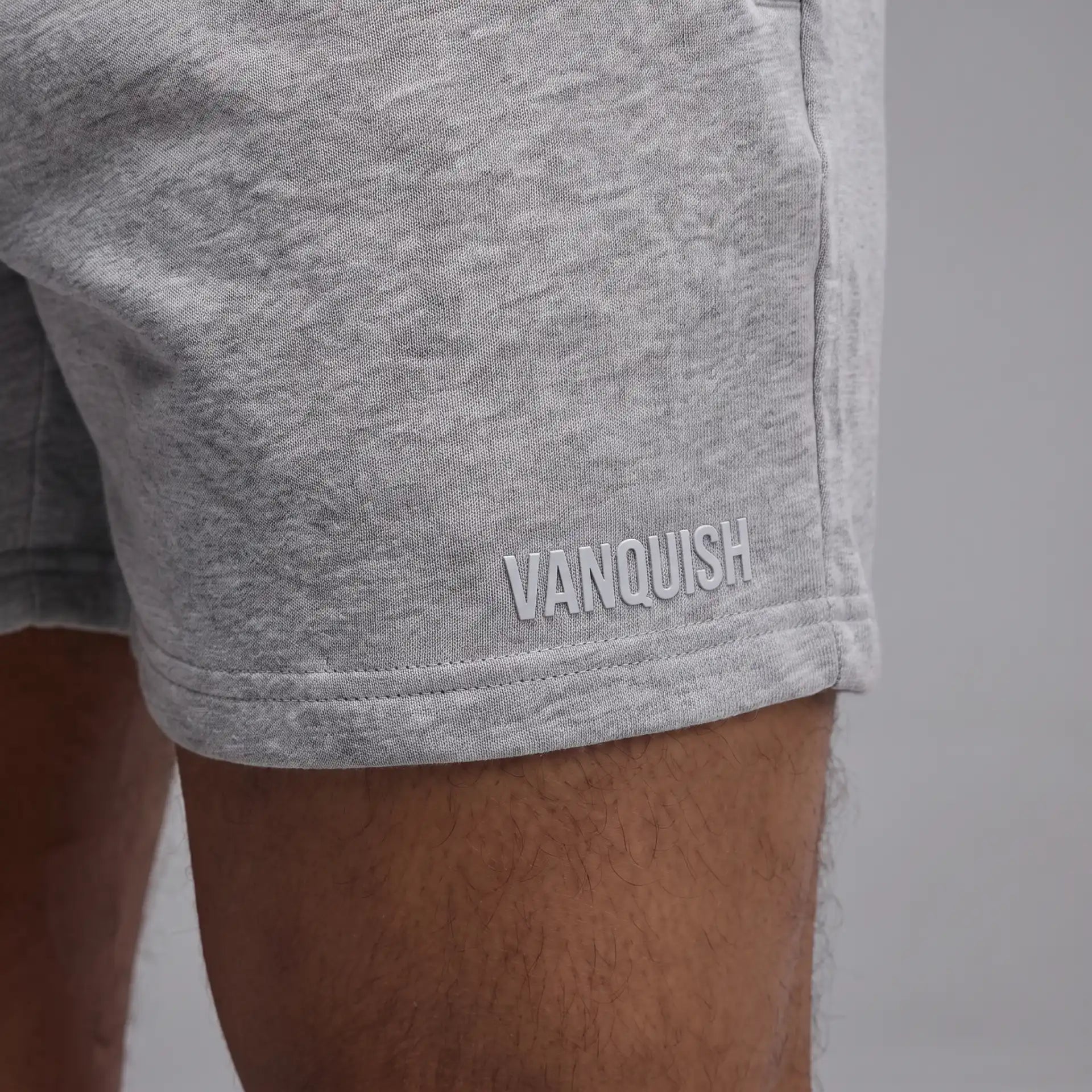 VANQUISH EVOLVE LIGHT GREY MARL REGULAR FIT SWEAT SHORT
