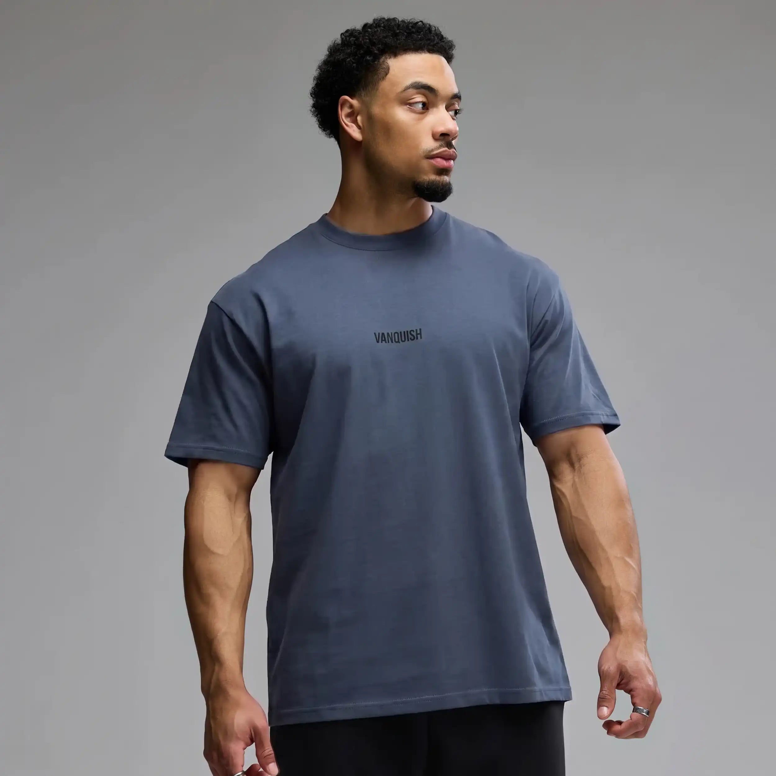 VANQUISH EVOLVE DARK GREY OVERSIZED JERSEY T SHIRT