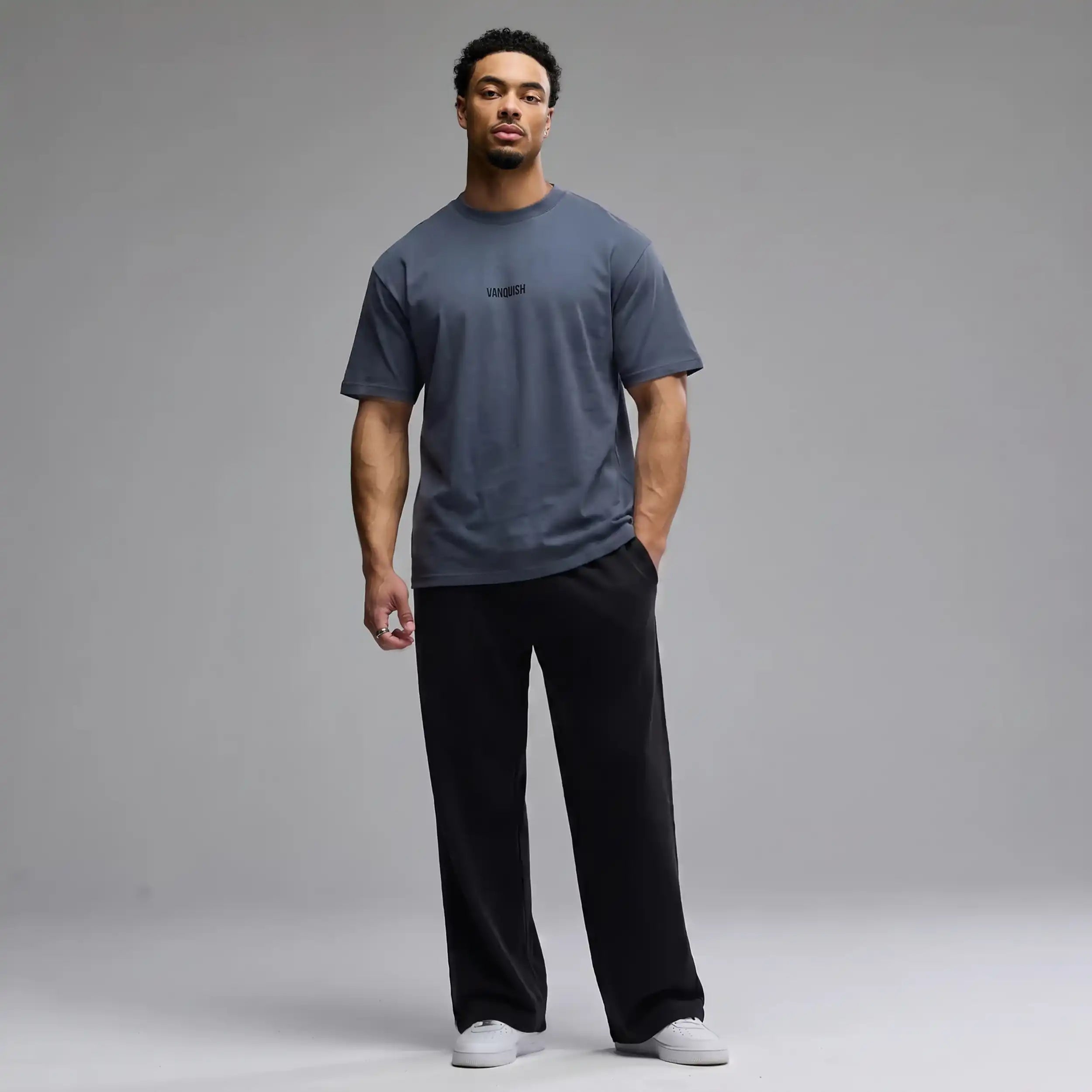 VANQUISH EVOLVE DARK GREY OVERSIZED JERSEY T SHIRT