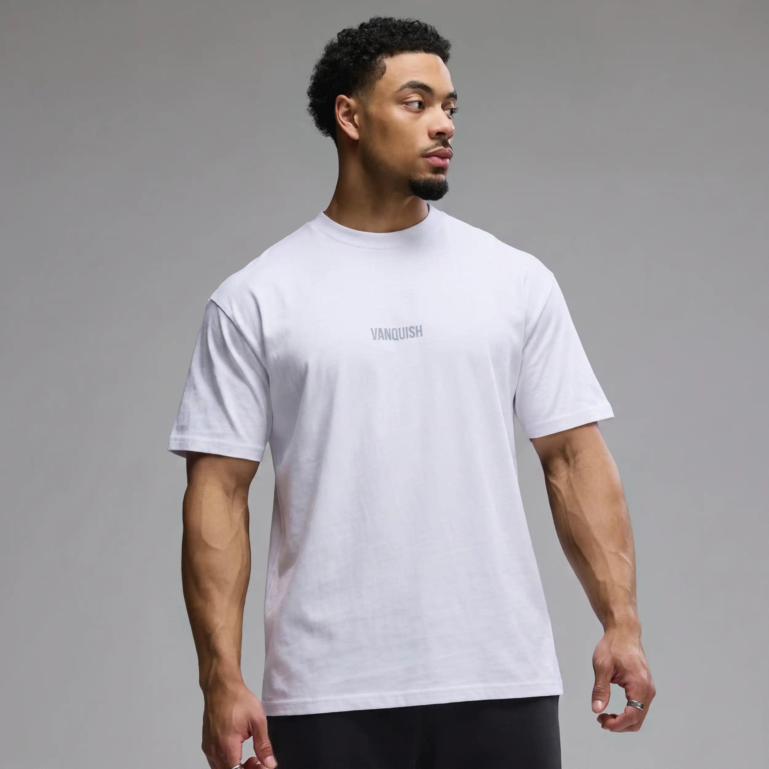 VANQUISH EVOLVE WHITE OVERSIZED JERSEY T SHIRT
