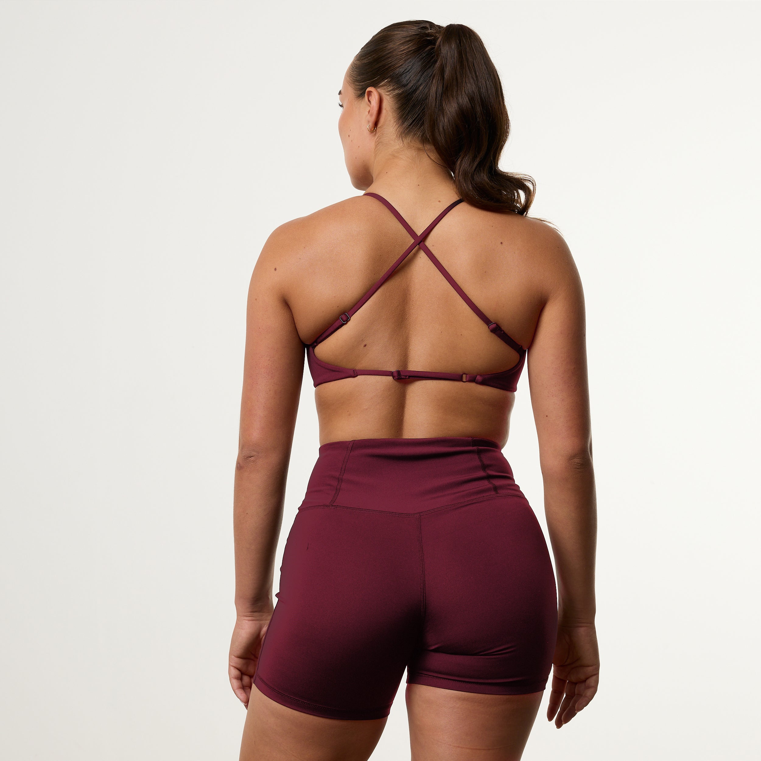 Enhance V2 Liquor Red Cross Back Bra