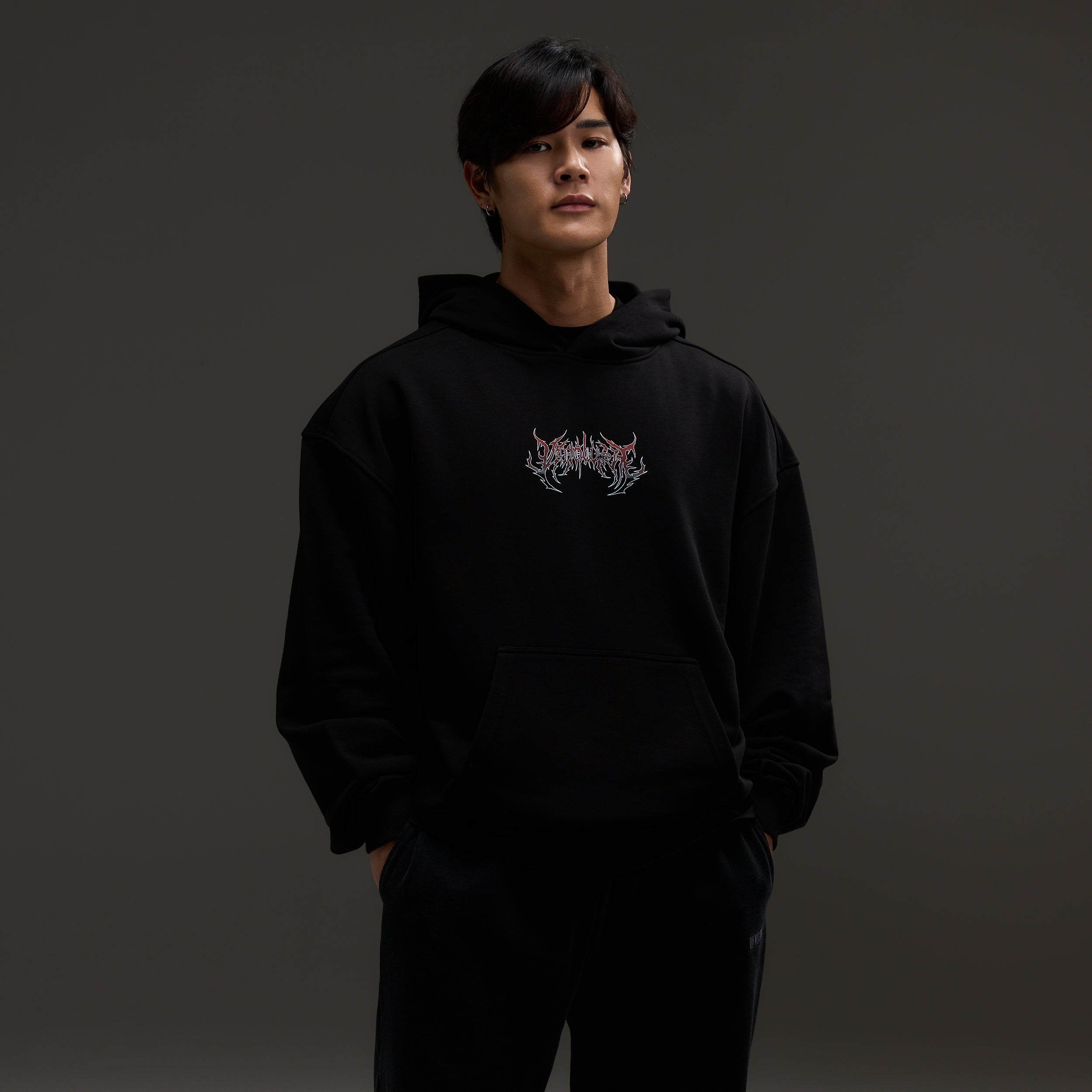VQ x Baki: Black Boxy Oversized Hoodie