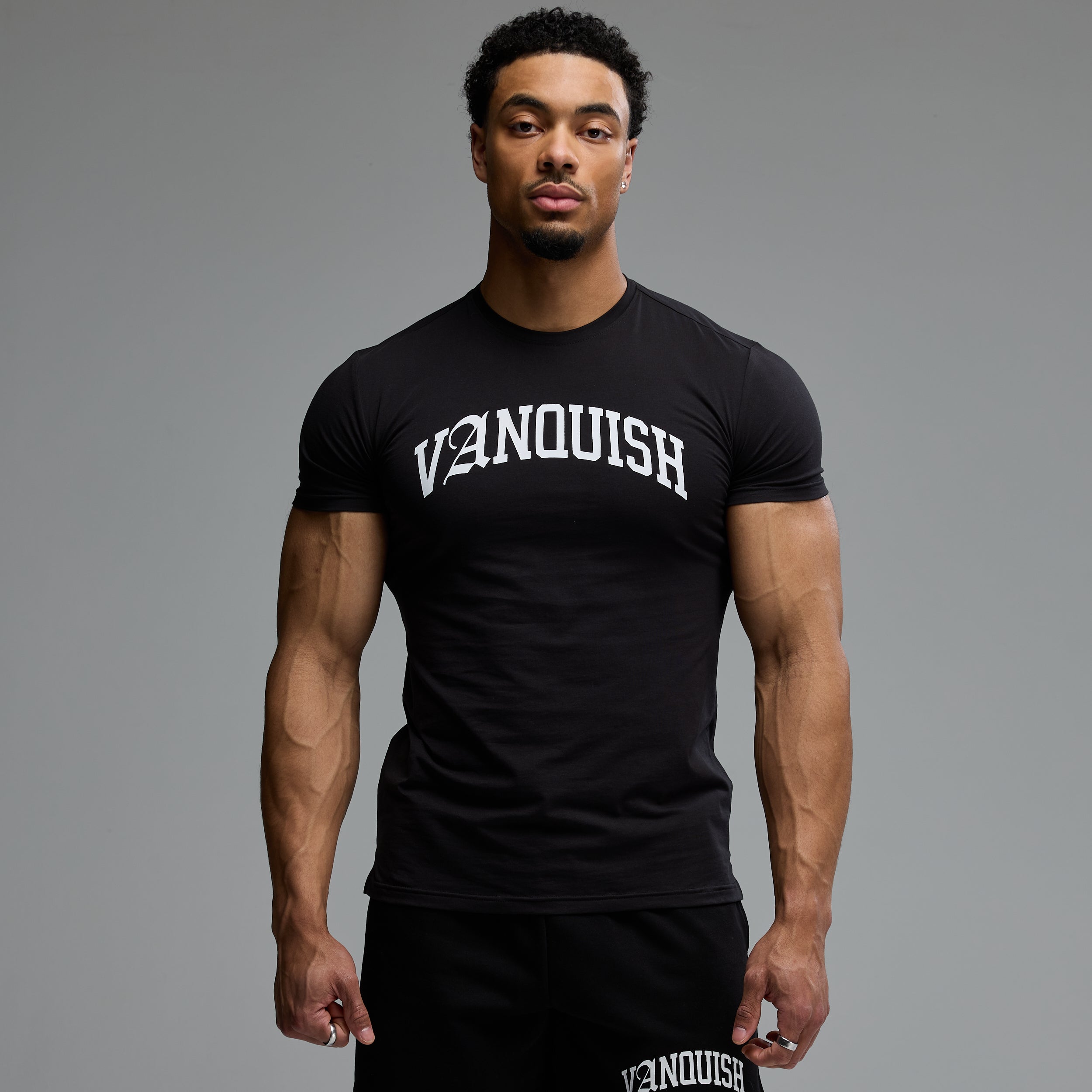 ACADEMY ARCH BLACK SLIM FIT T SHIRT