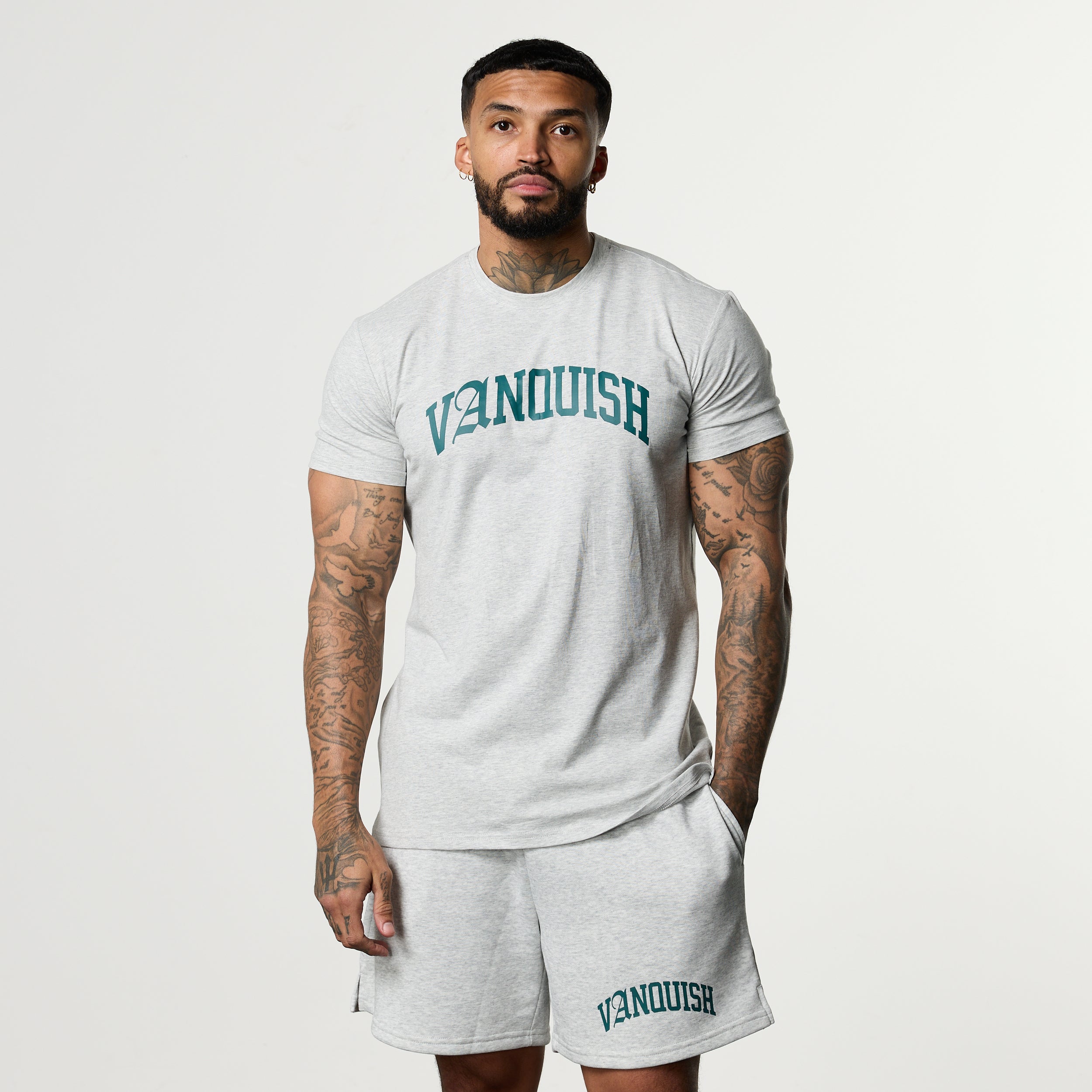 ACADEMY ARCH GREY SLIM FIT T SHIRT