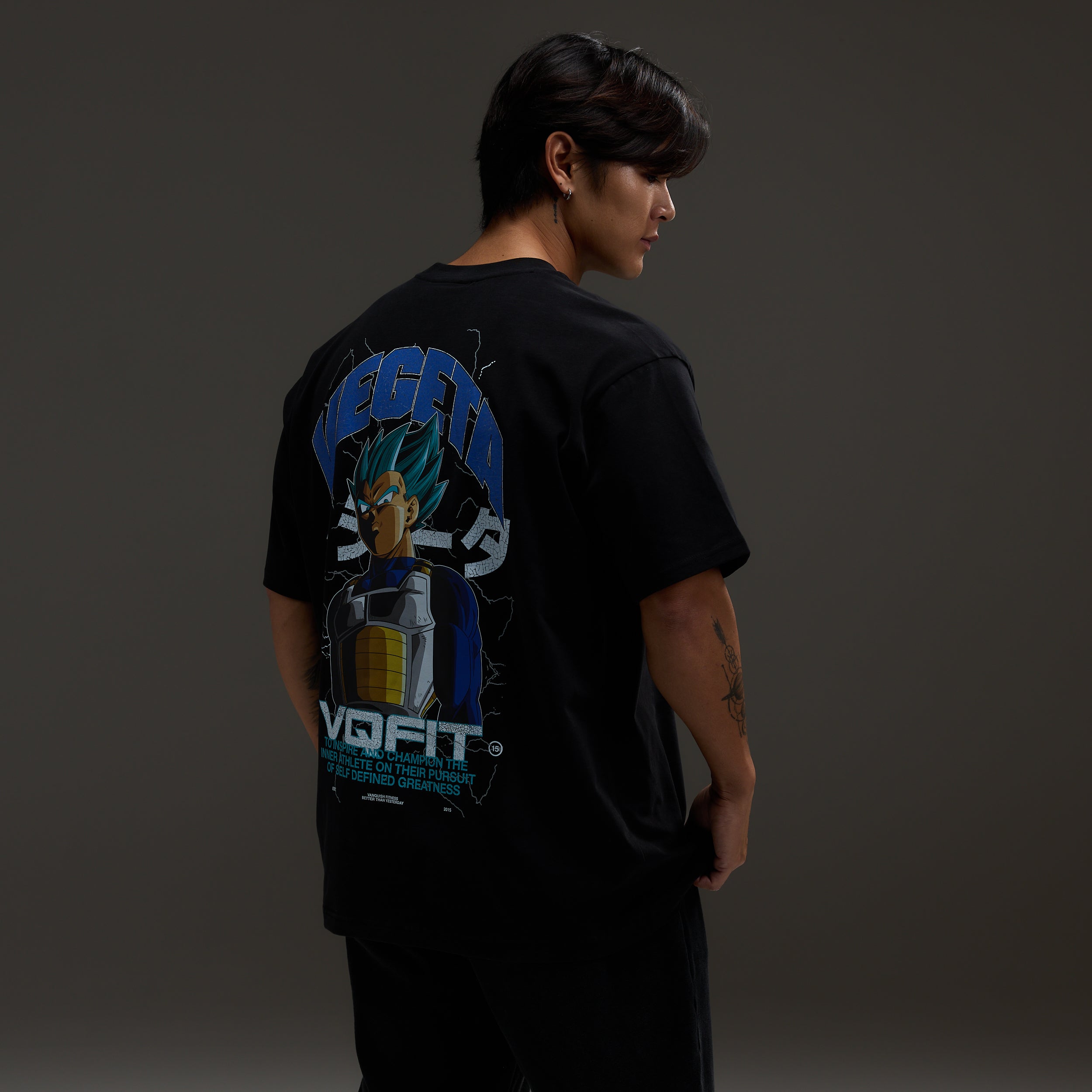 Vanquish DBS Vegeta SSGSS Black Oversized T Shirt