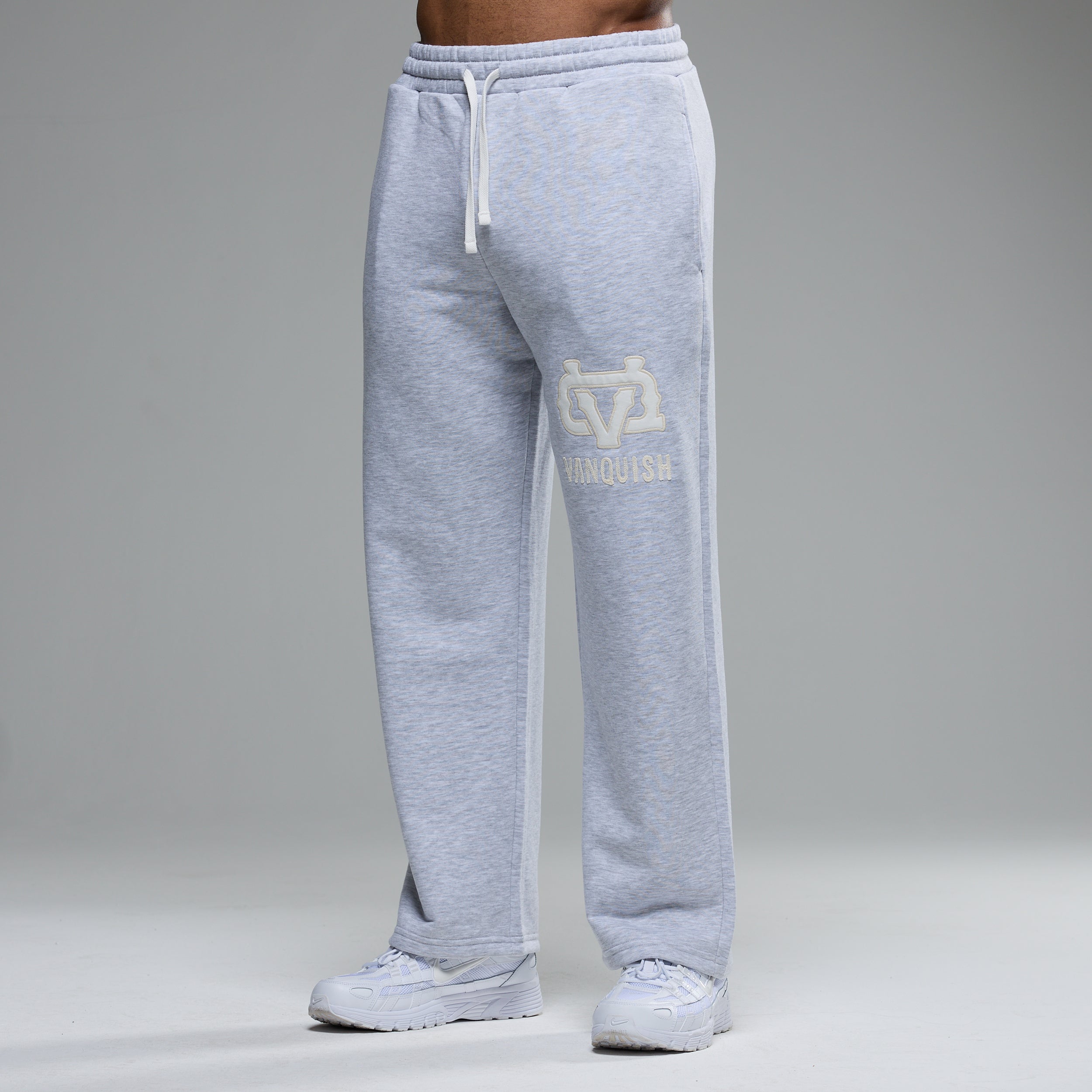MONOGRAM GREY STRAIGHT LEG SWEATPANTS