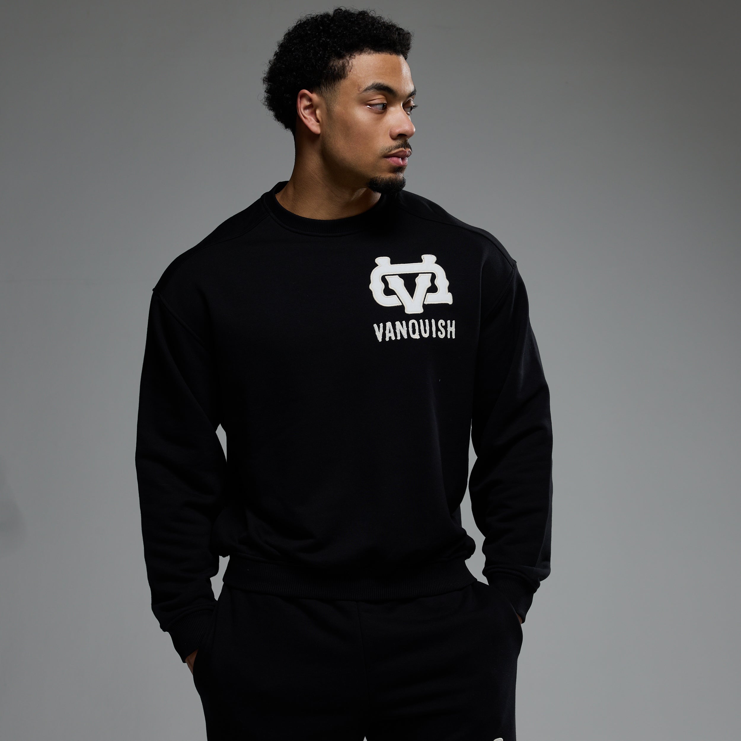 MONOGRAM BLACK SWEATSHIRT