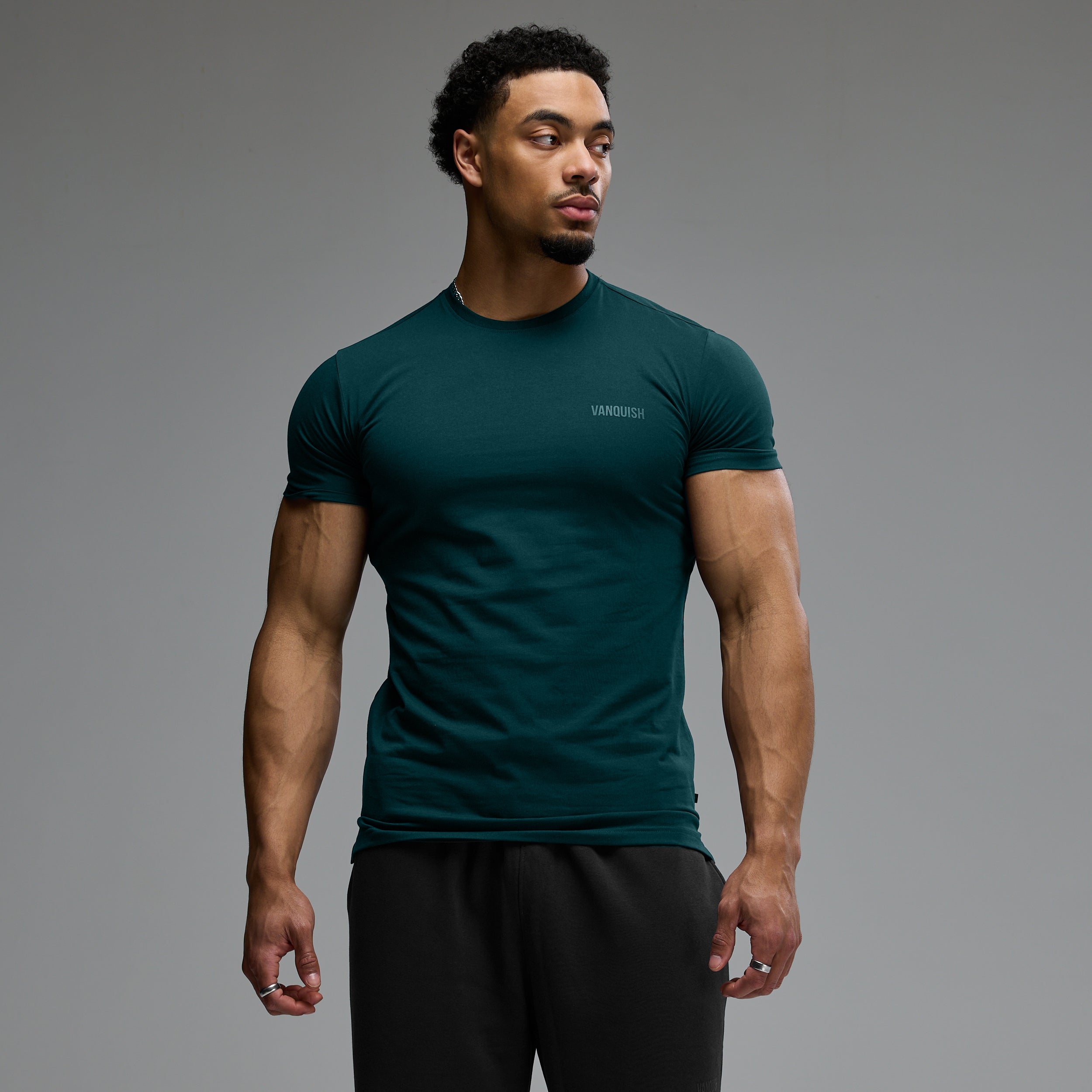 VANQUISH ESSENTIAL TEAL SLIM FIT SHORT SLEEVE TSHIRT