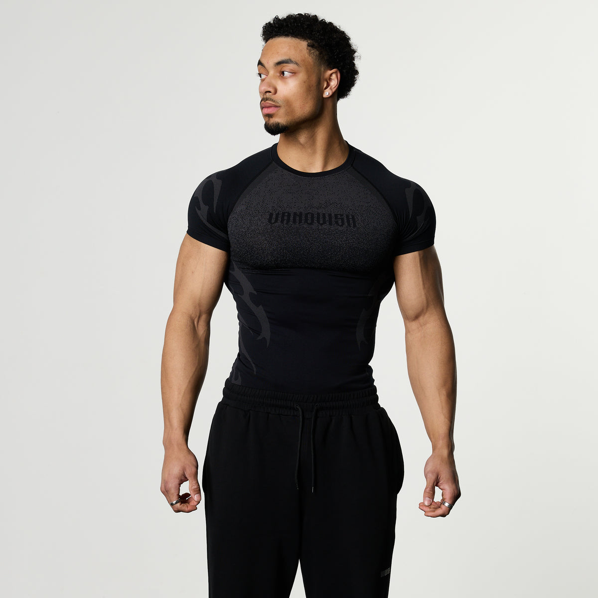 Tribal Compression Short Sleeve Multi 5 Pack - Black, Navy, Grey, Purple, Green